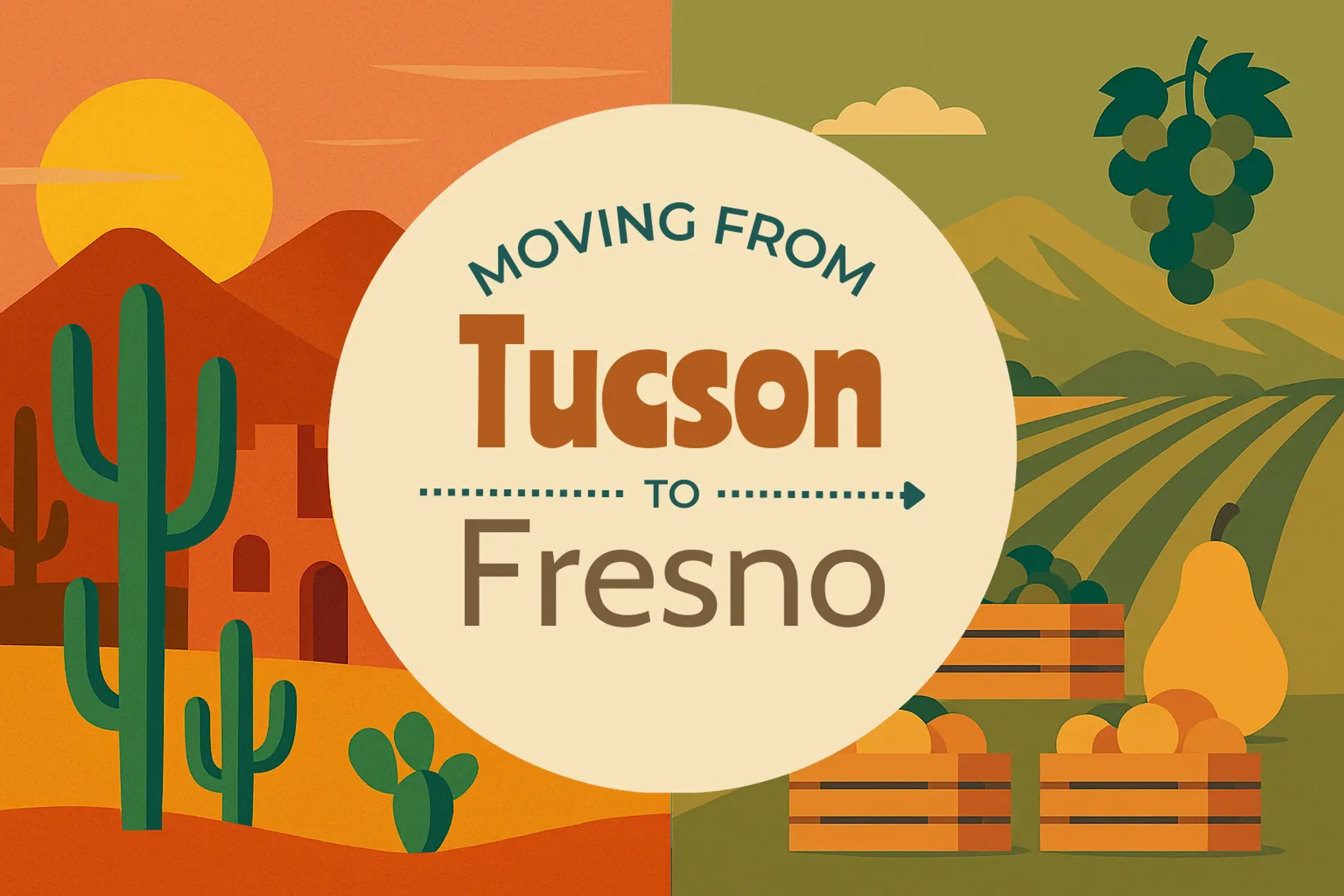 Side-by-side comparison of Tucson to Fresno moving companies