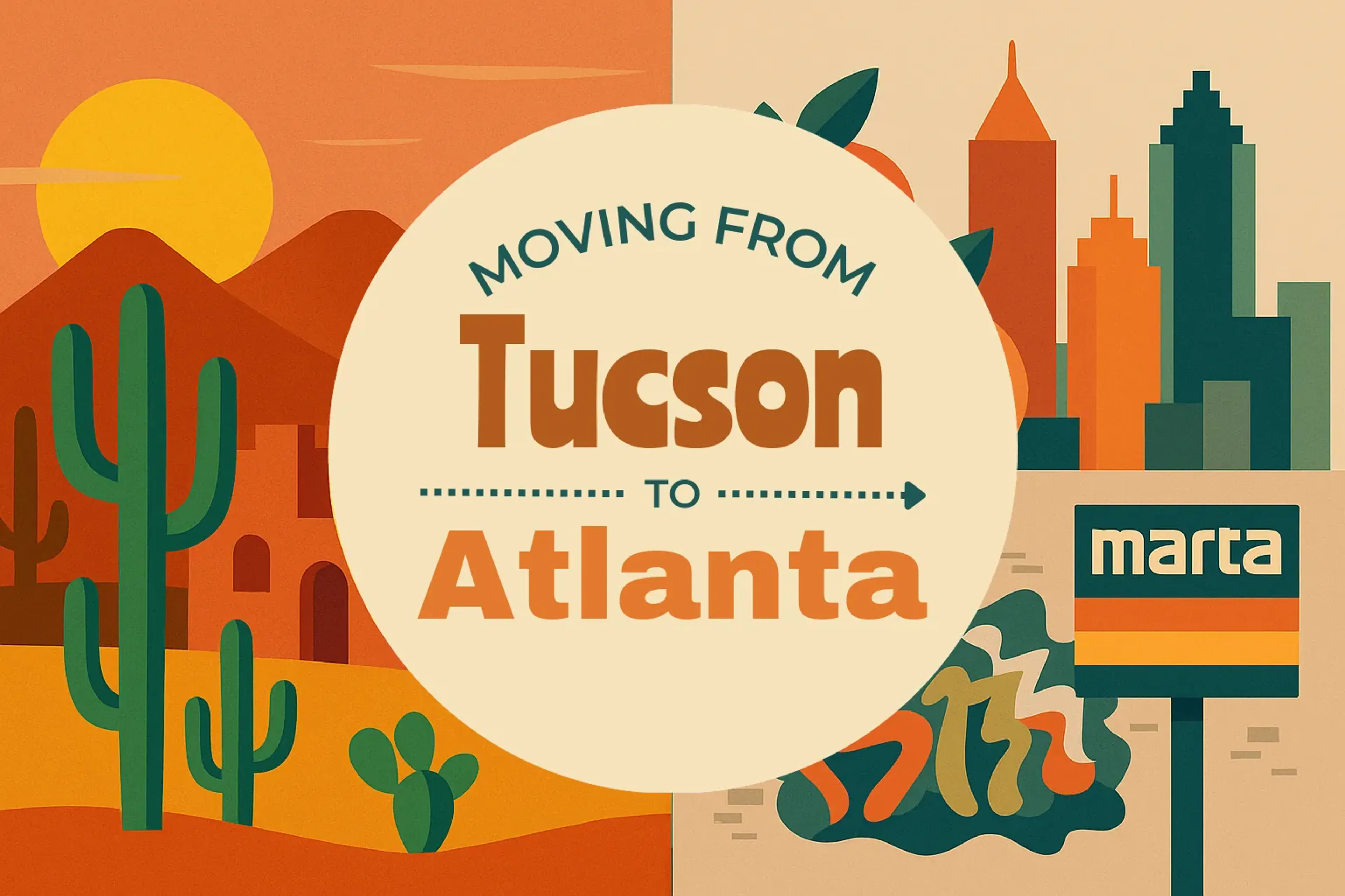 Side-by-side comparison of Tucson to Atlanta moving companies