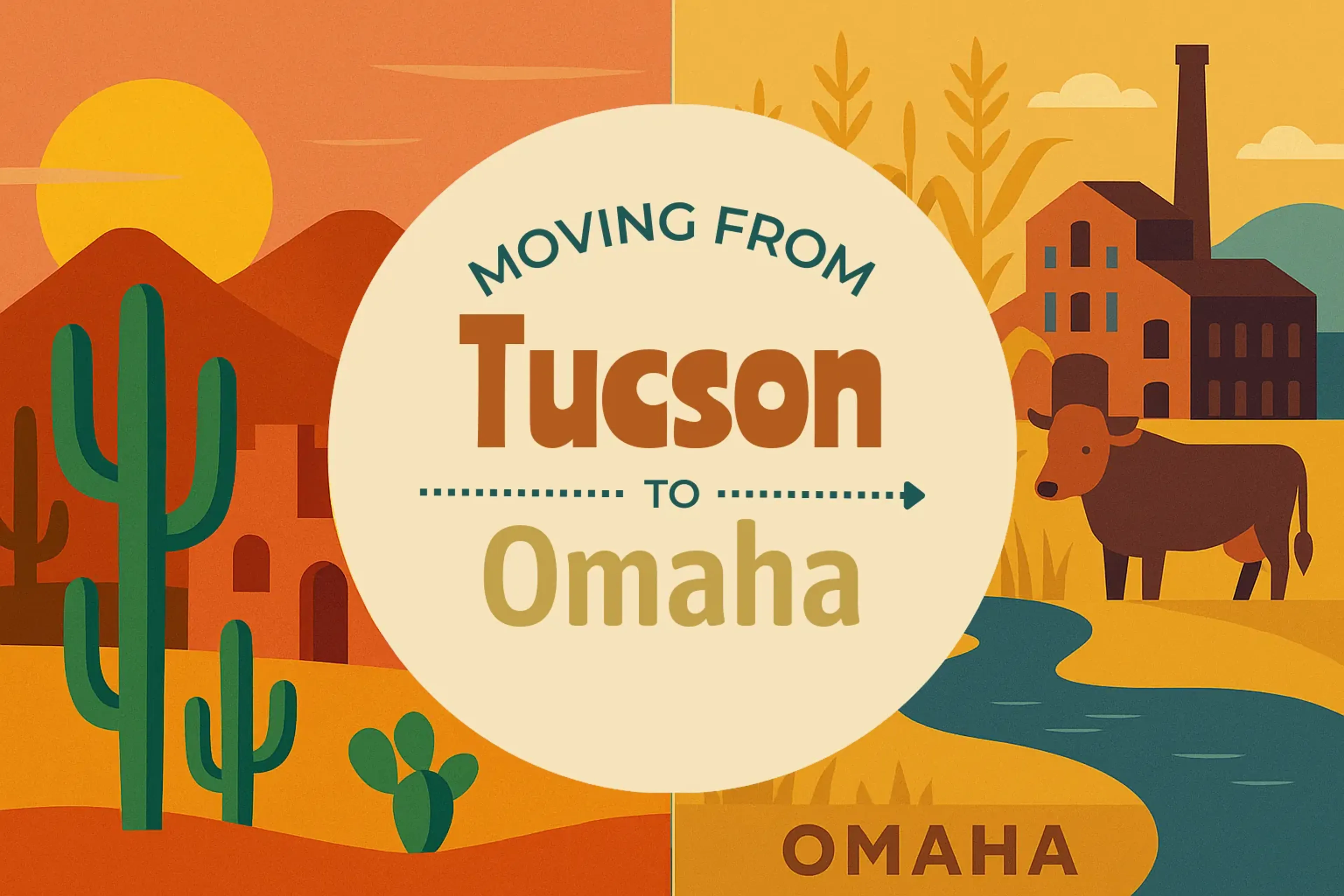 Side-by-side comparison of Tucson to Omaha moving companies