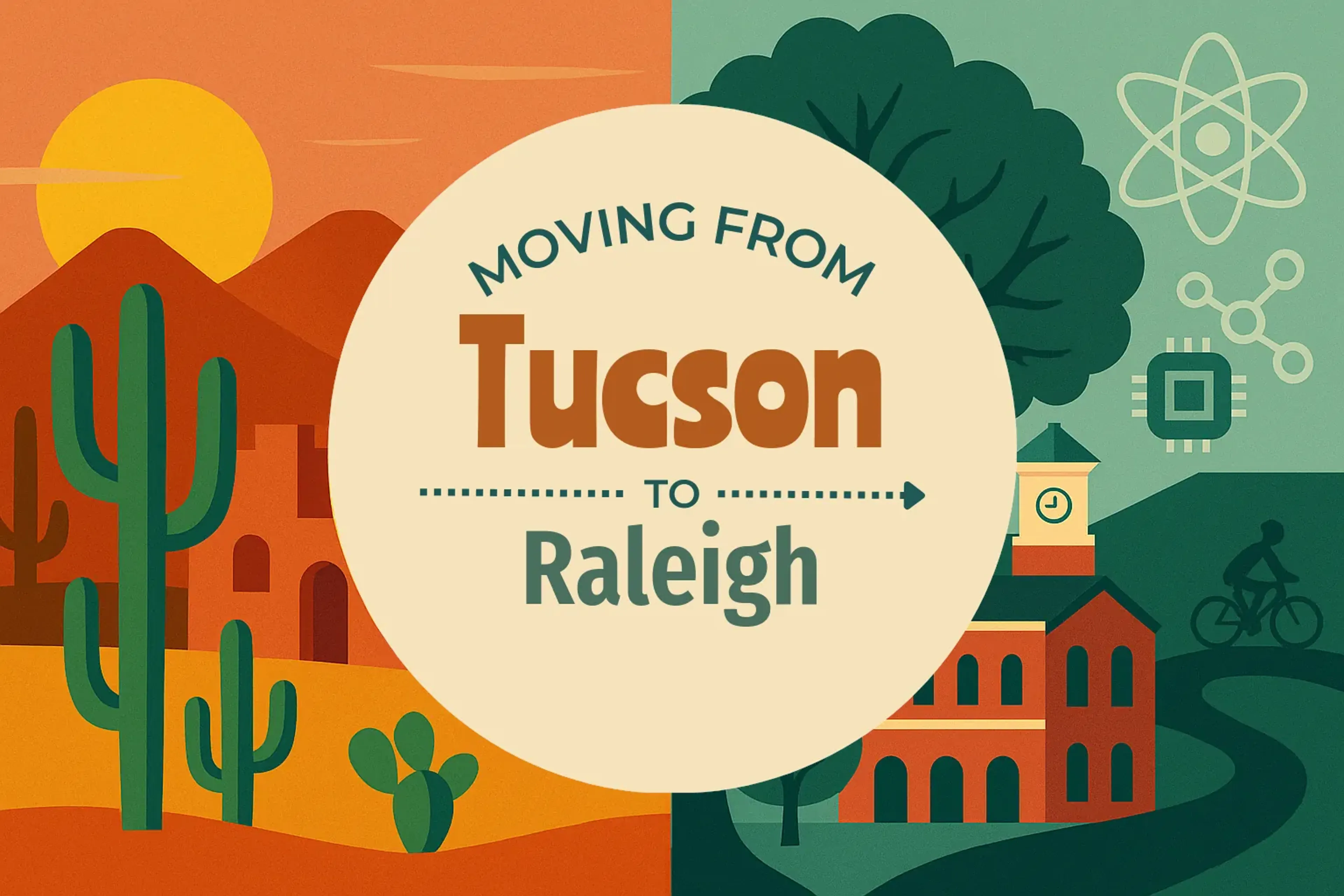 Side-by-side comparison of Tucson to Raleigh moving companies