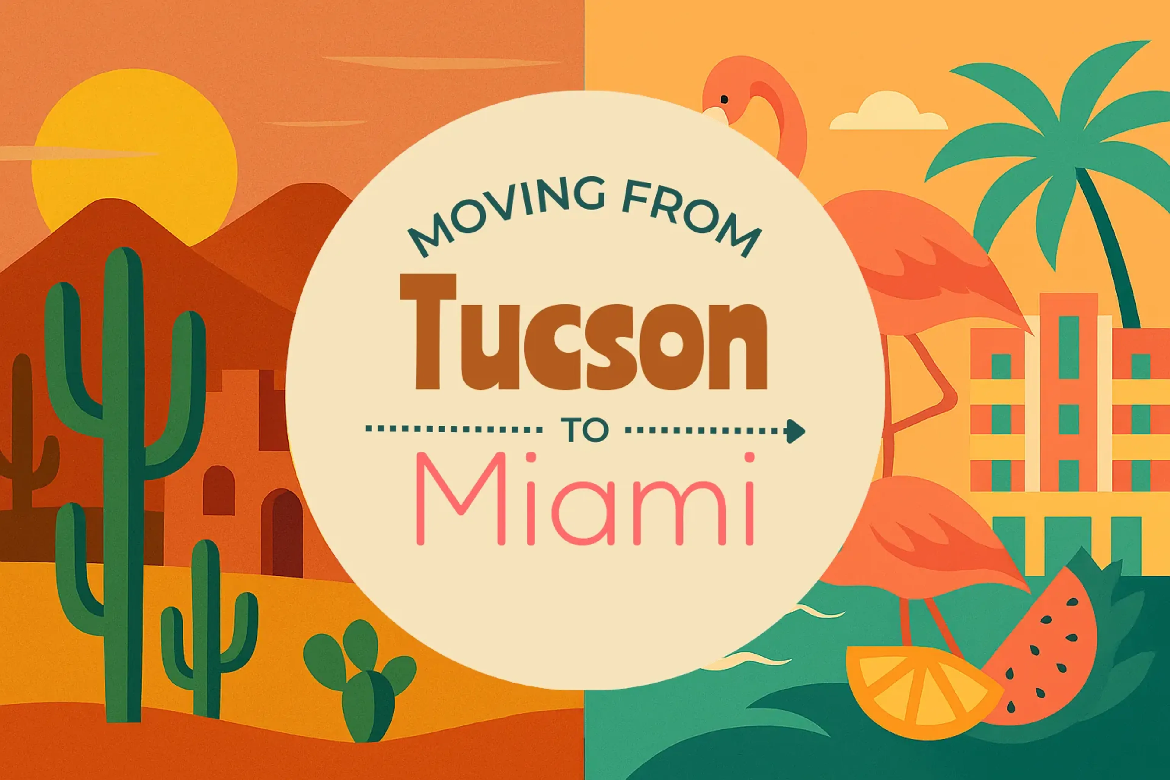 Side-by-side comparison of Tucson to Miami moving companies