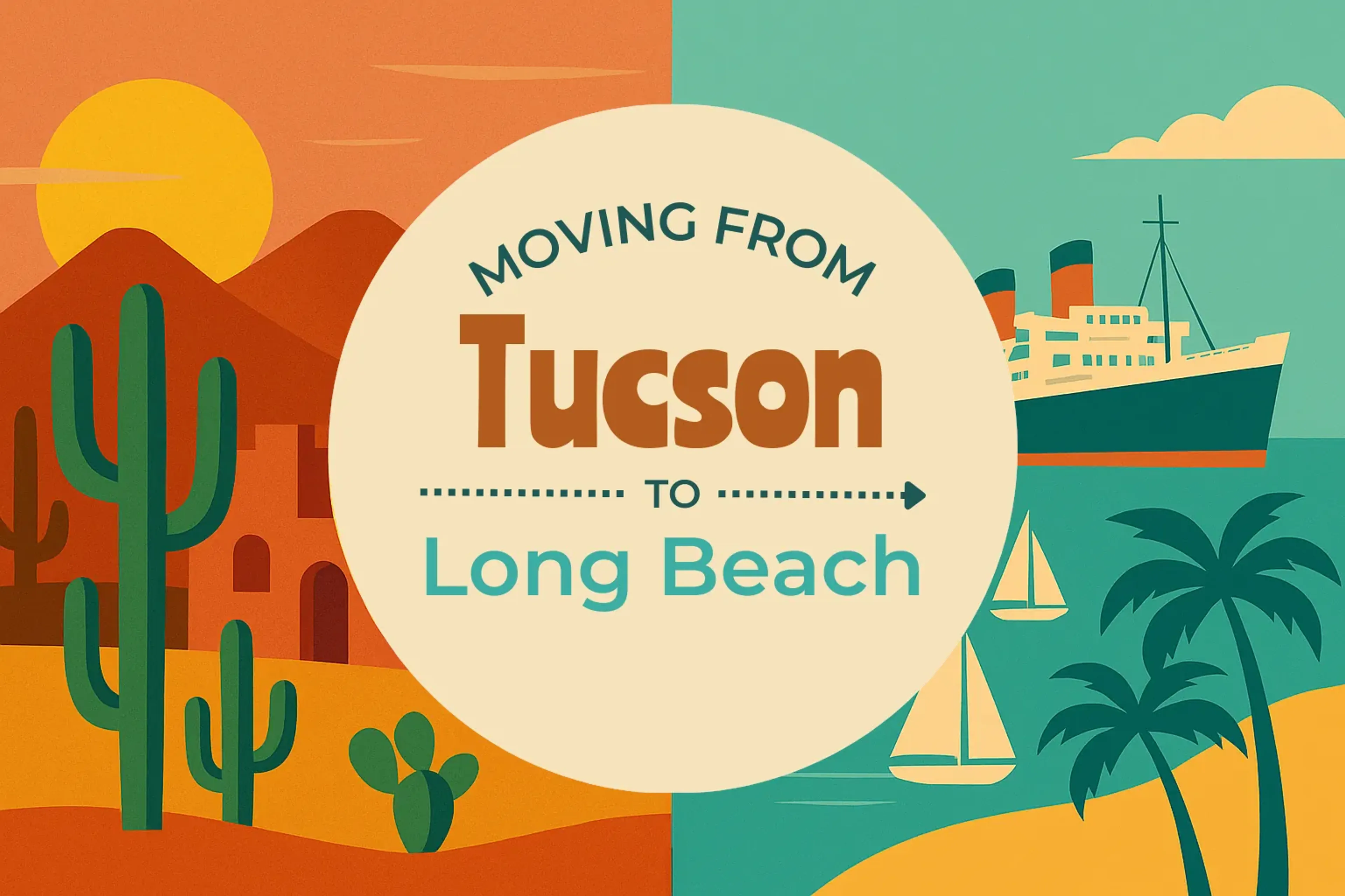 Side-by-side comparison of Tucson to Long Beach moving companies