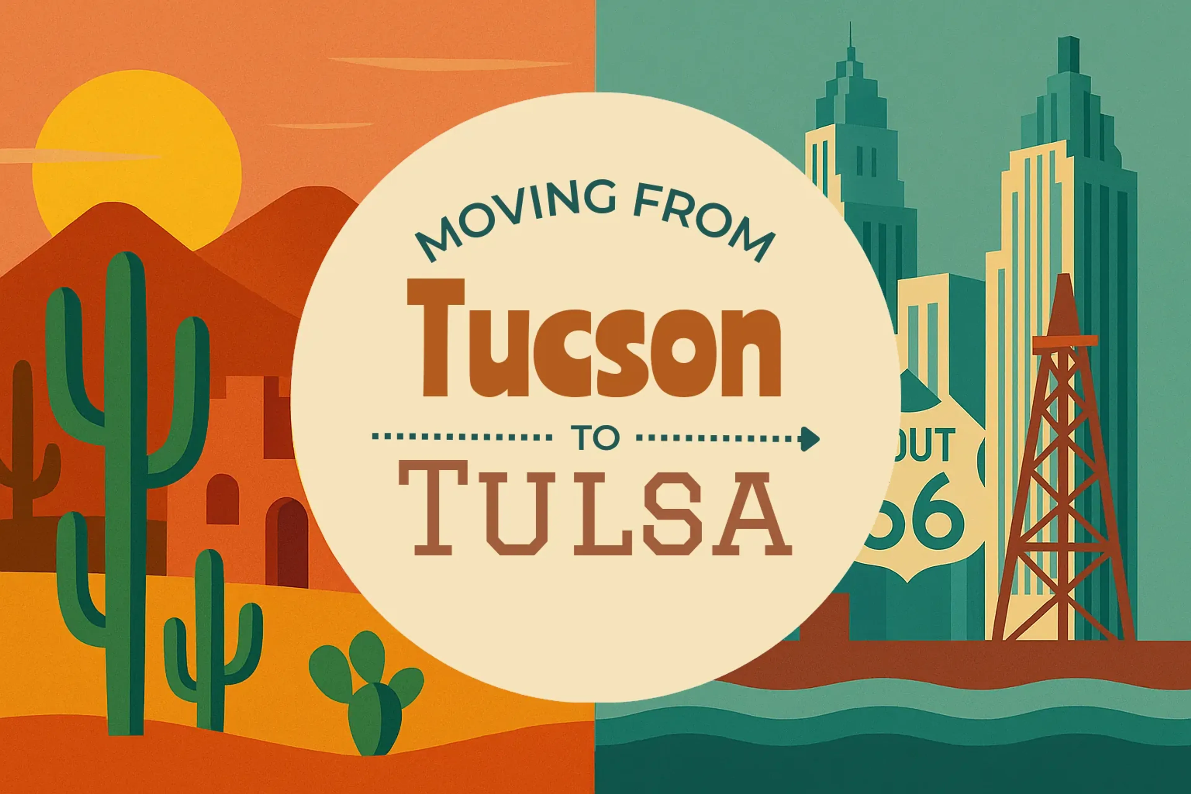 Side-by-side comparison of Tucson to Tulsa moving companies