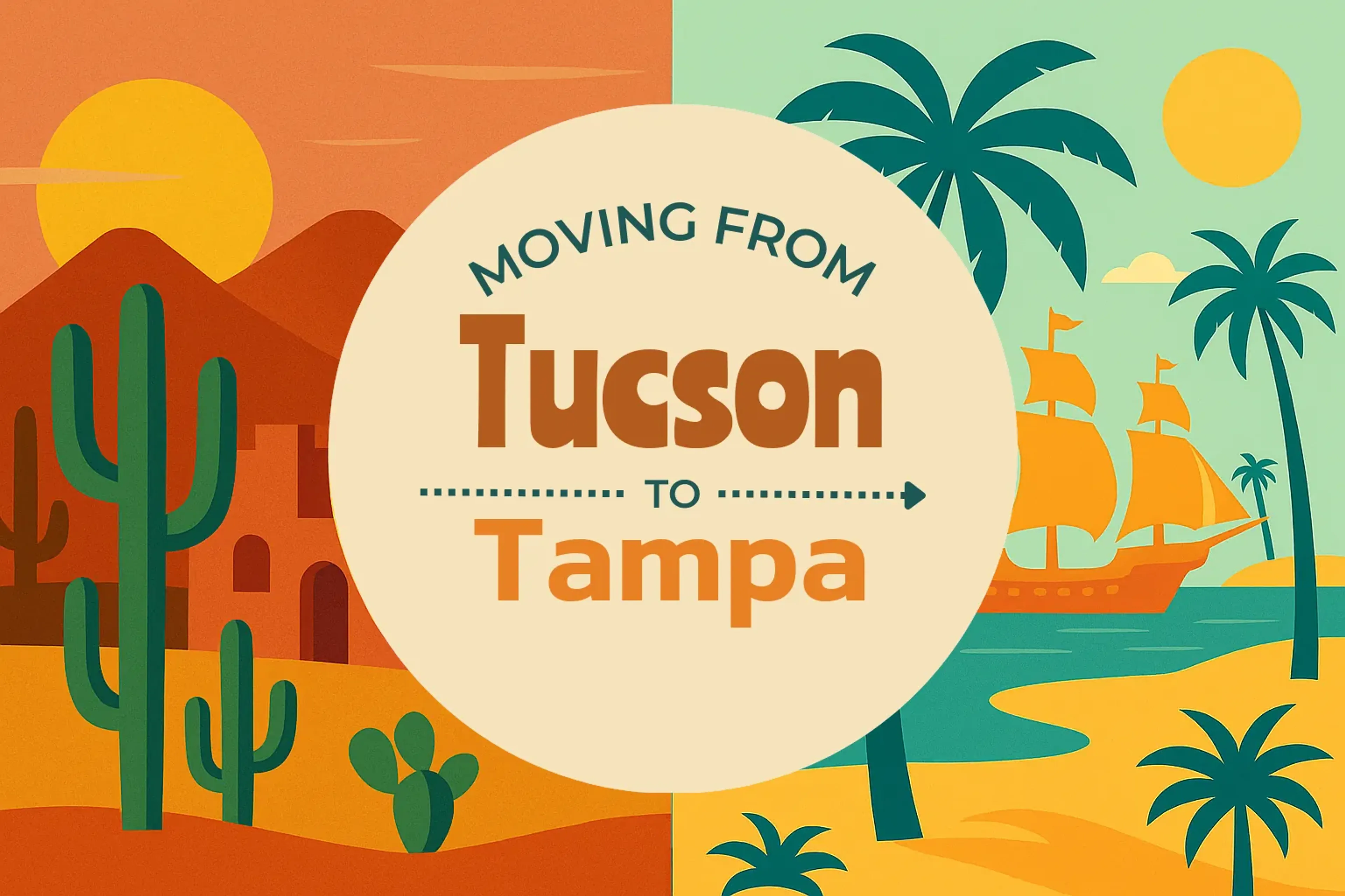 Side-by-side comparison of Tucson to Tampa moving companies