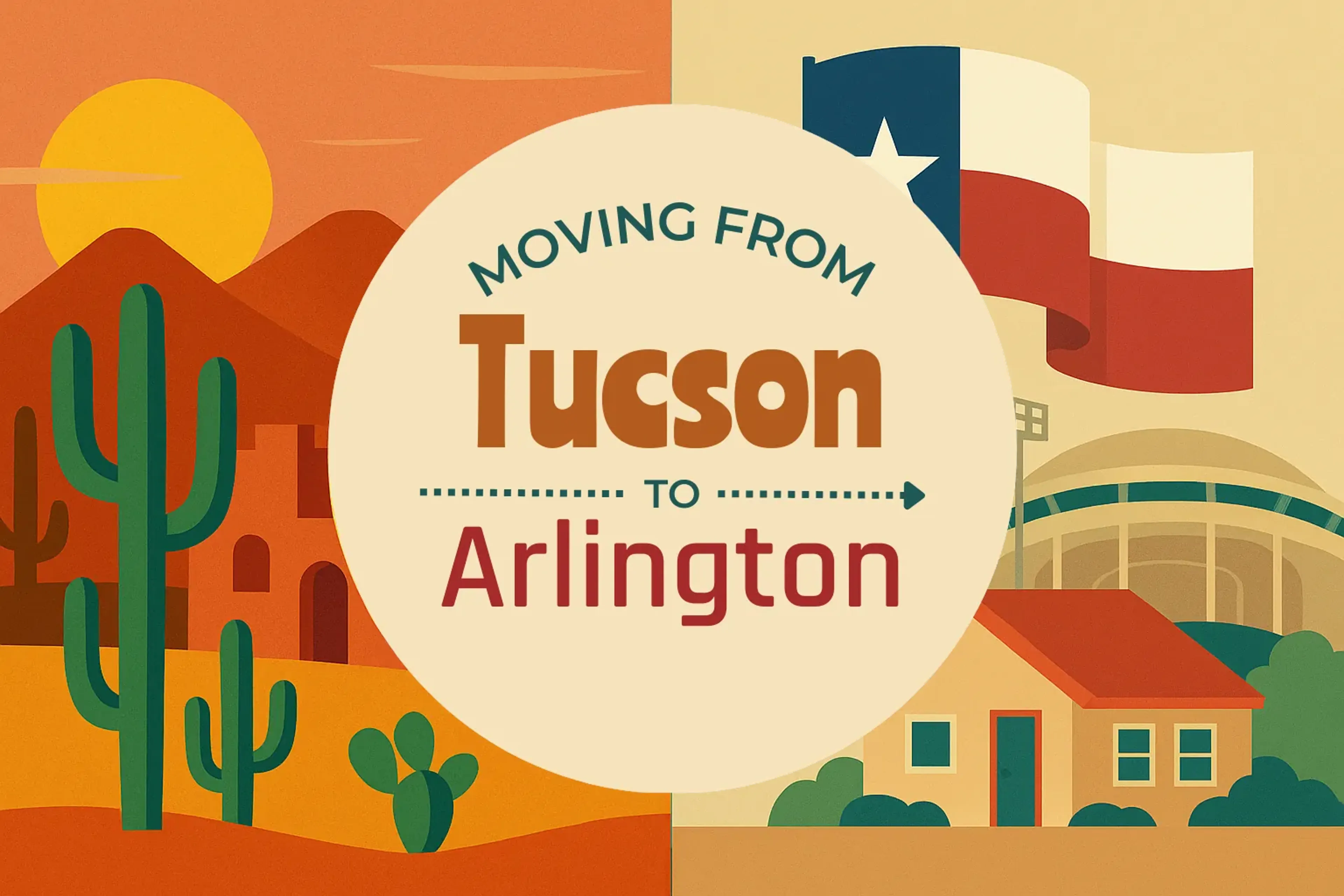Side-by-side comparison of Tucson to Arlington moving companies