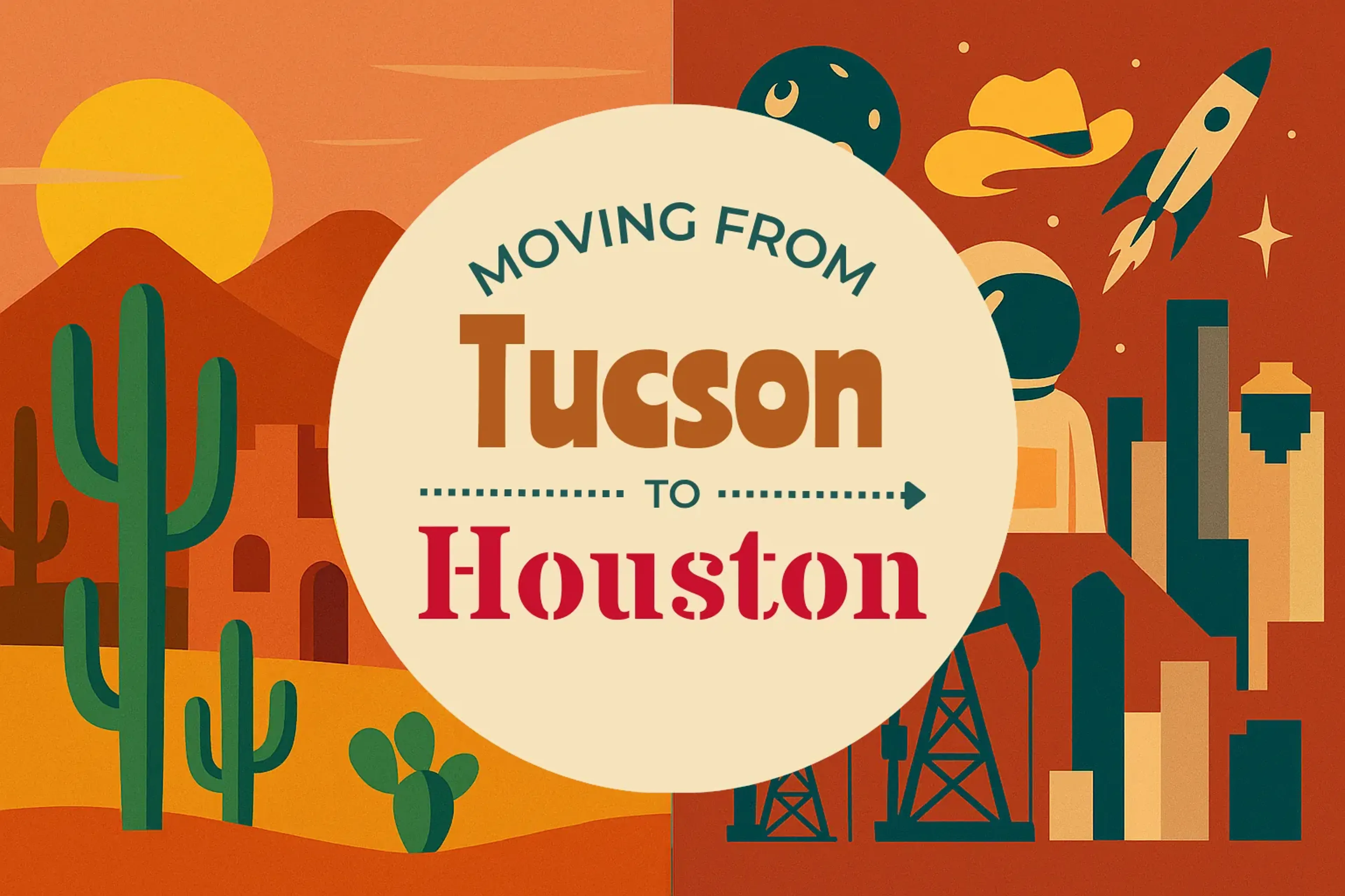 Side-by-side comparison of Tucson to Houston moving companies
