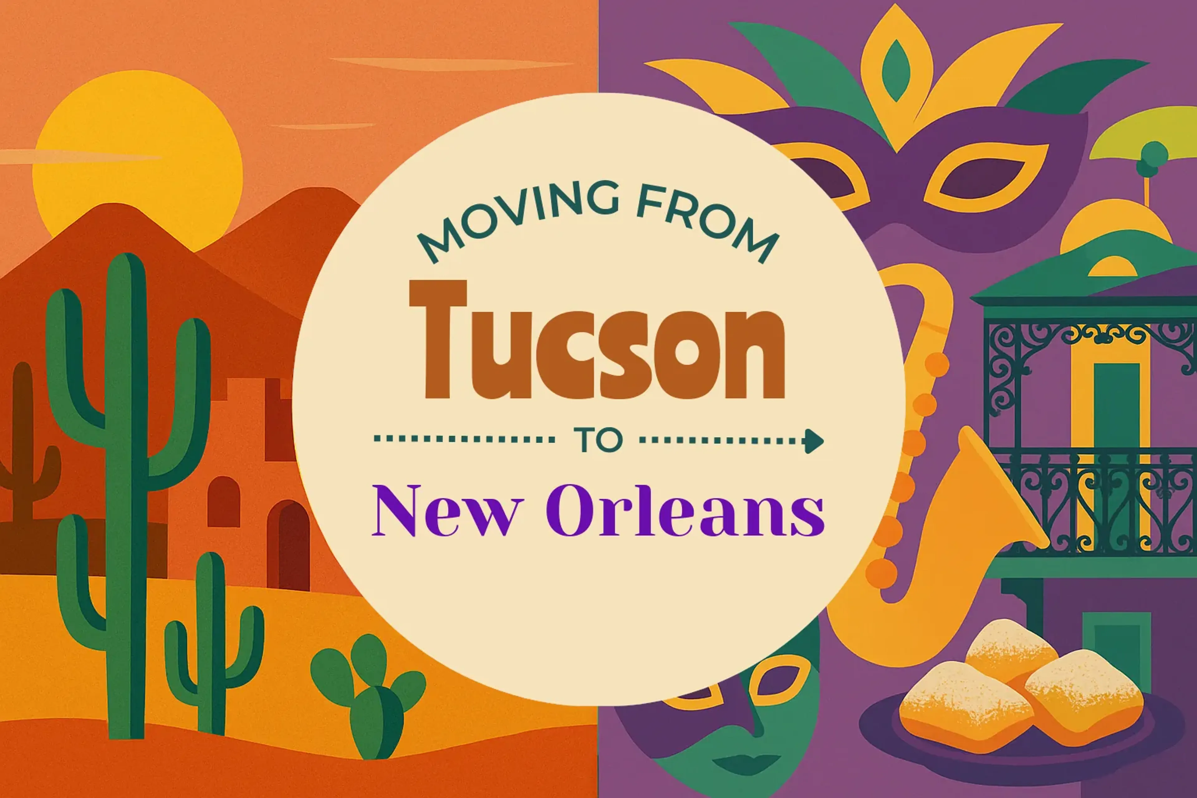 Side-by-side comparison of Tucson to New Orleans moving companies