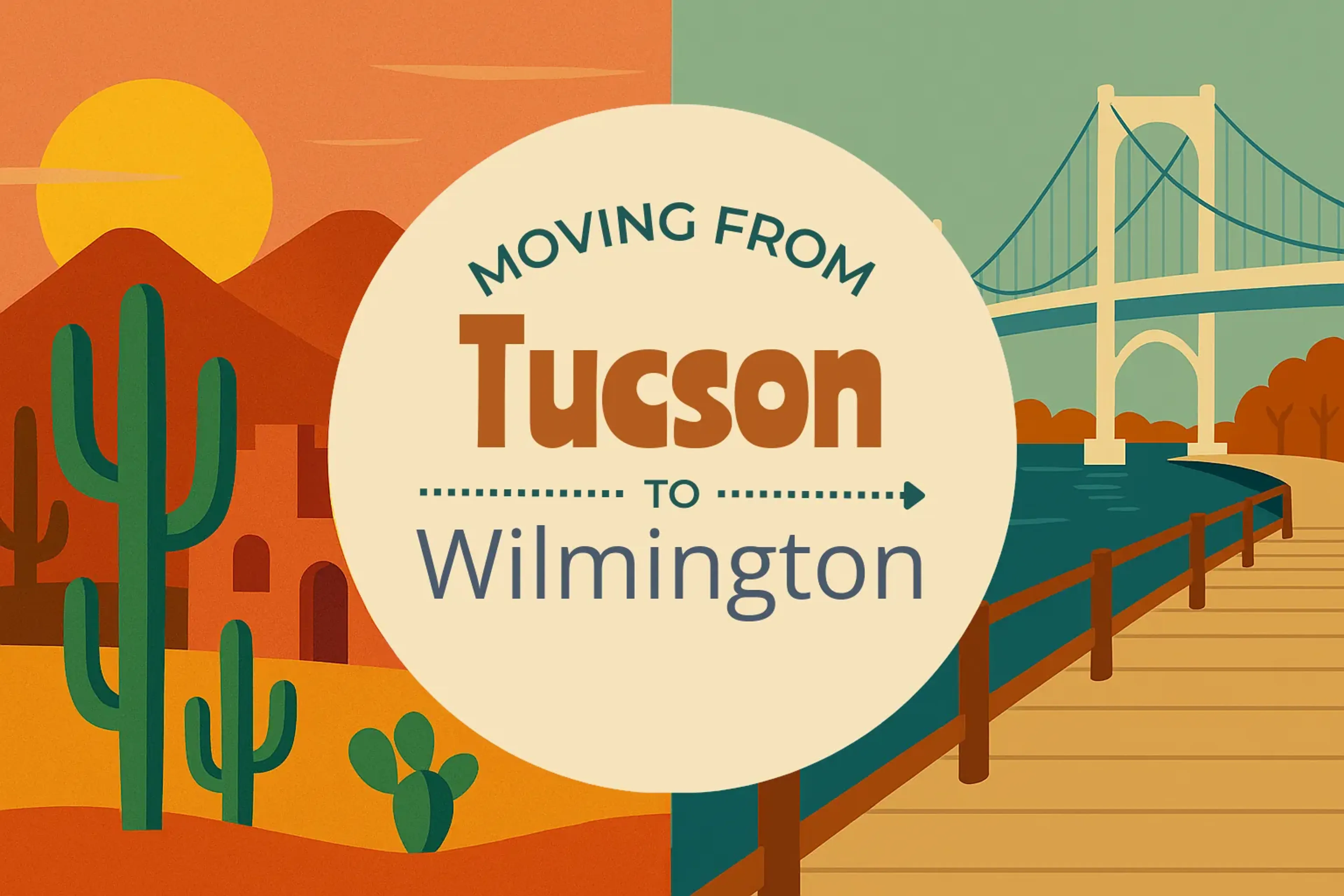 Side-by-side comparison of Tucson to Wilmington moving companies