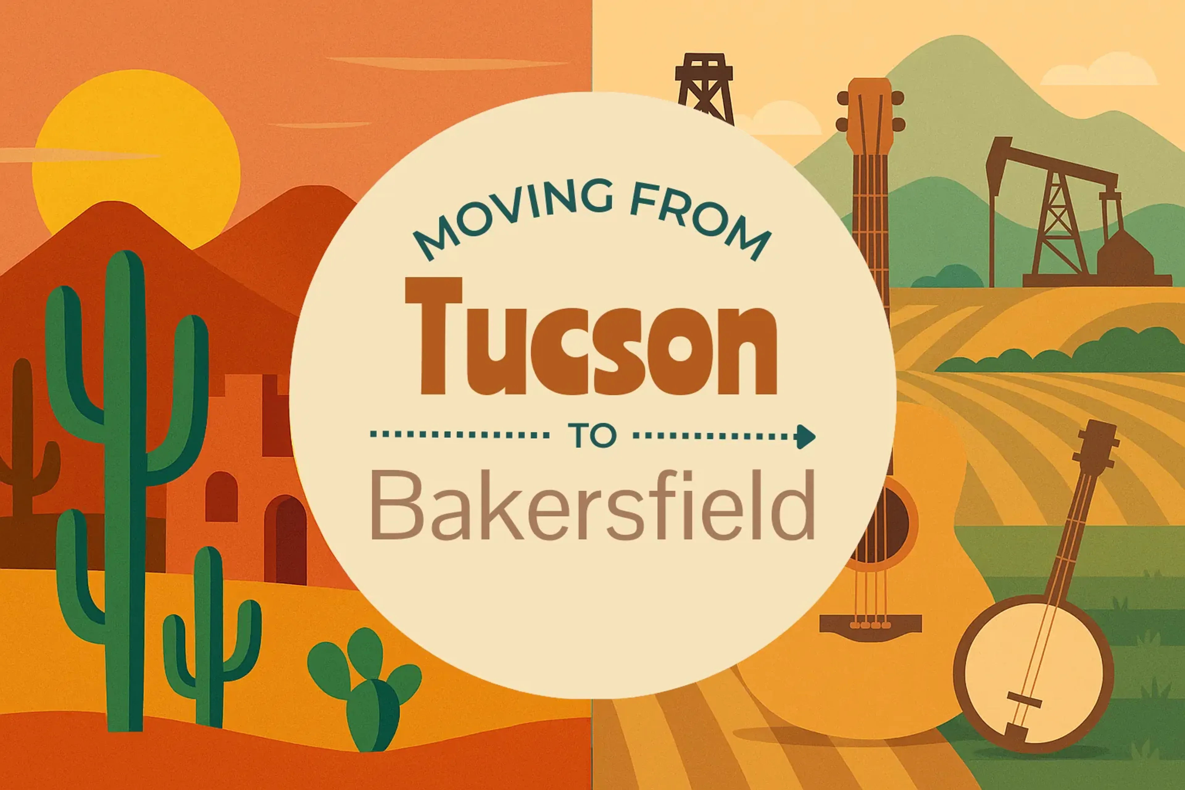Side-by-side comparison of Tucson to Bakersfield moving companies