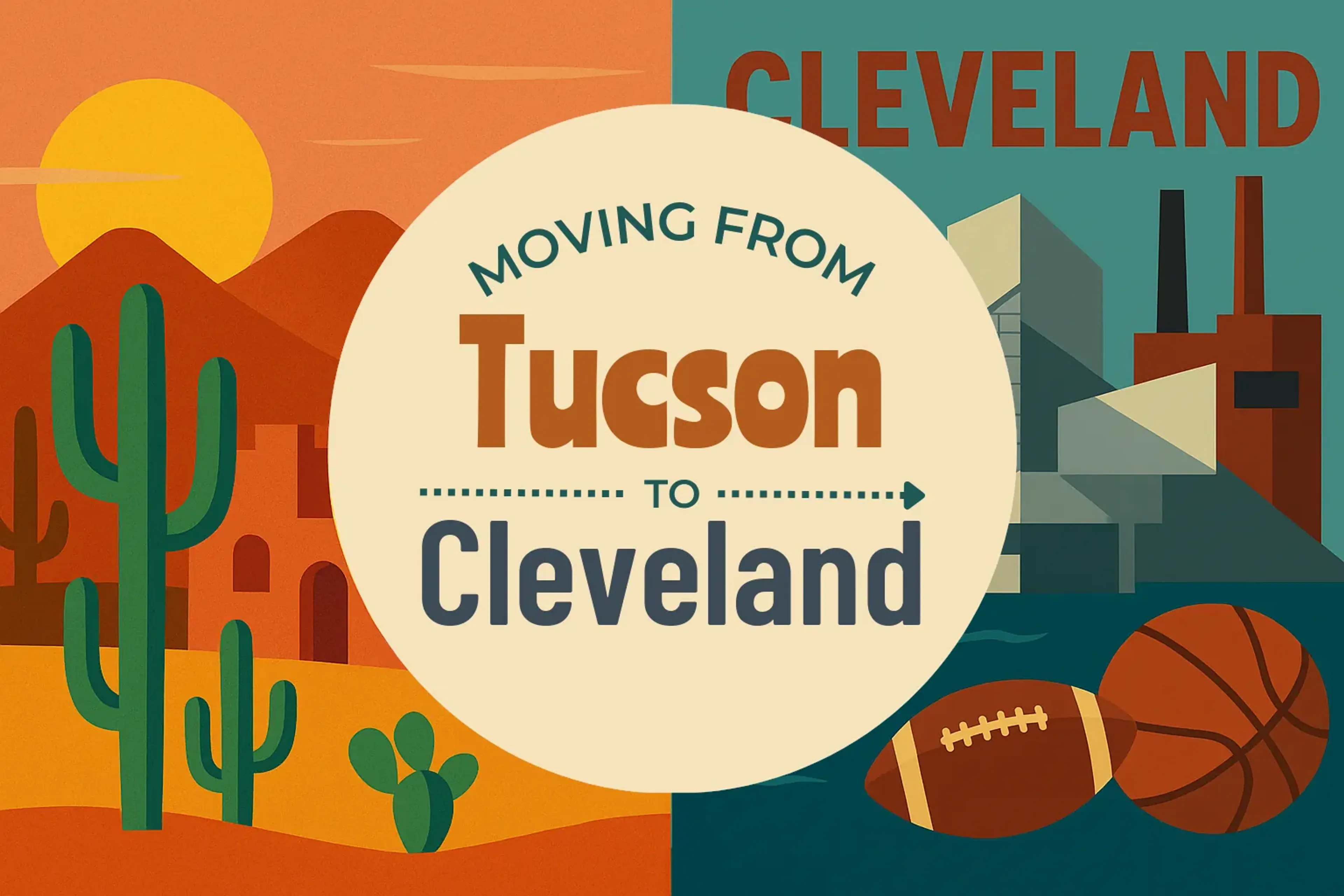 Side-by-side comparison of Tucson to Cleveland moving companies