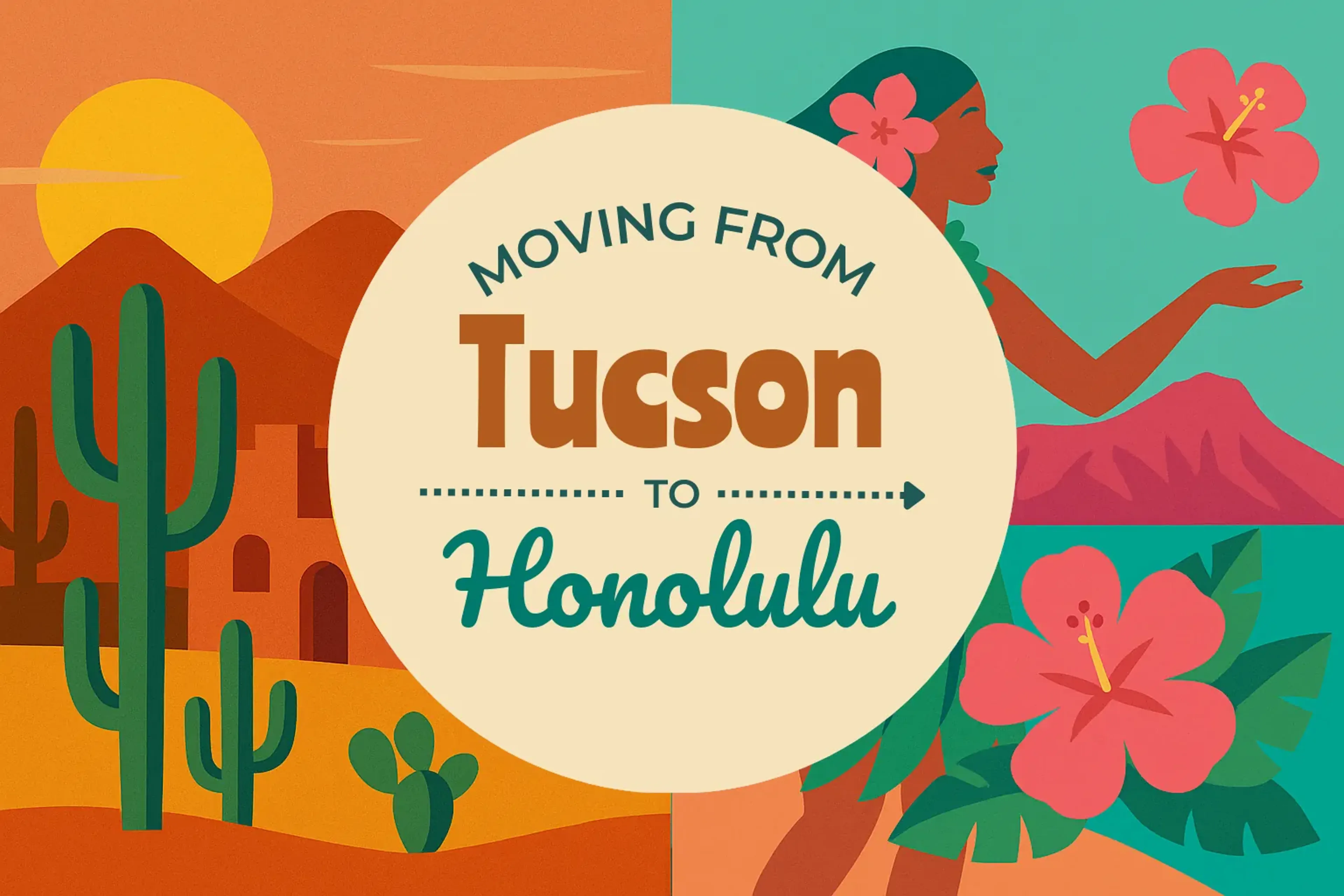 Side-by-side comparison of Tucson to Honolulu moving companies