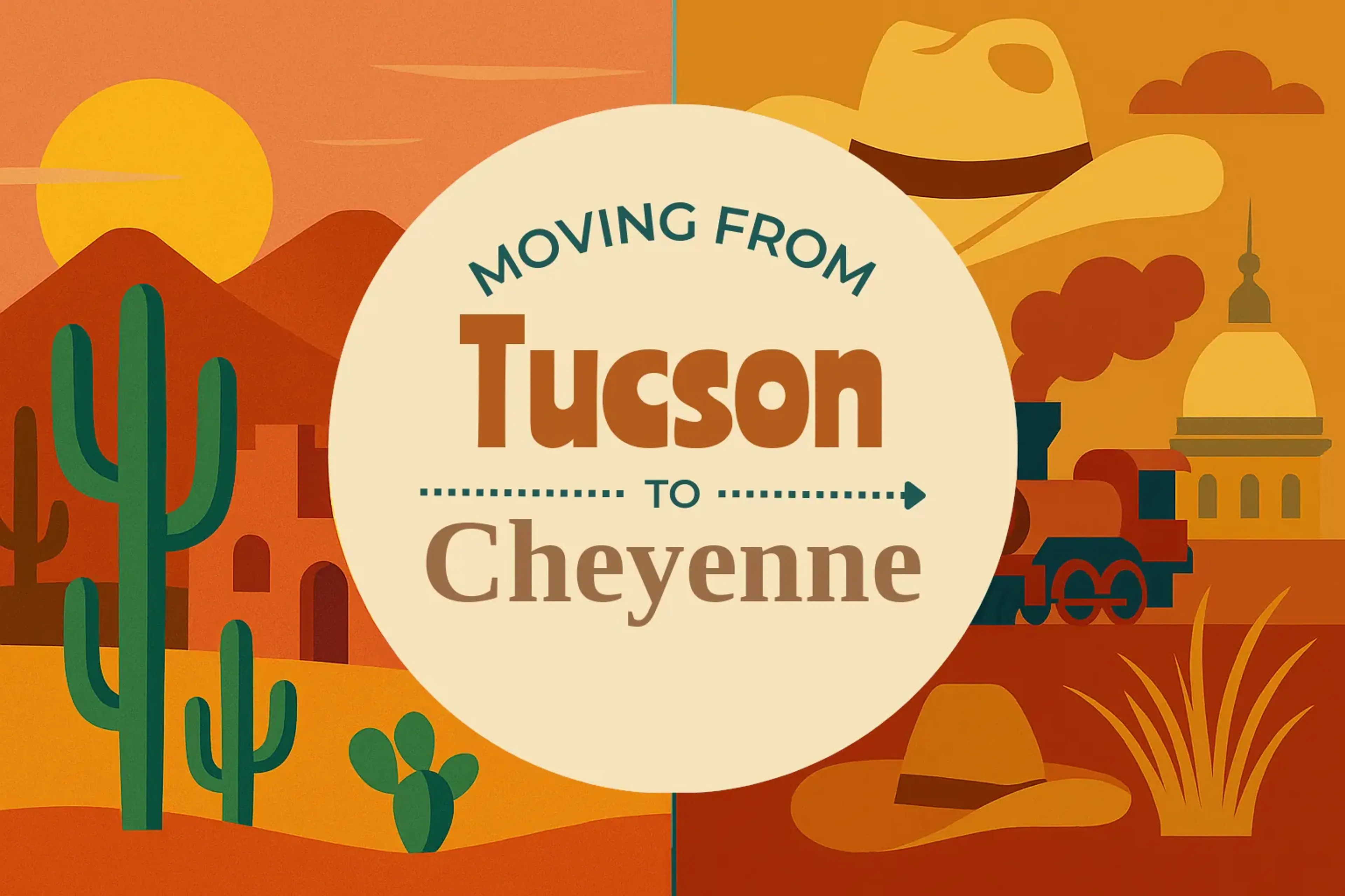 Side-by-side comparison of Tucson to Cheyenne moving companies