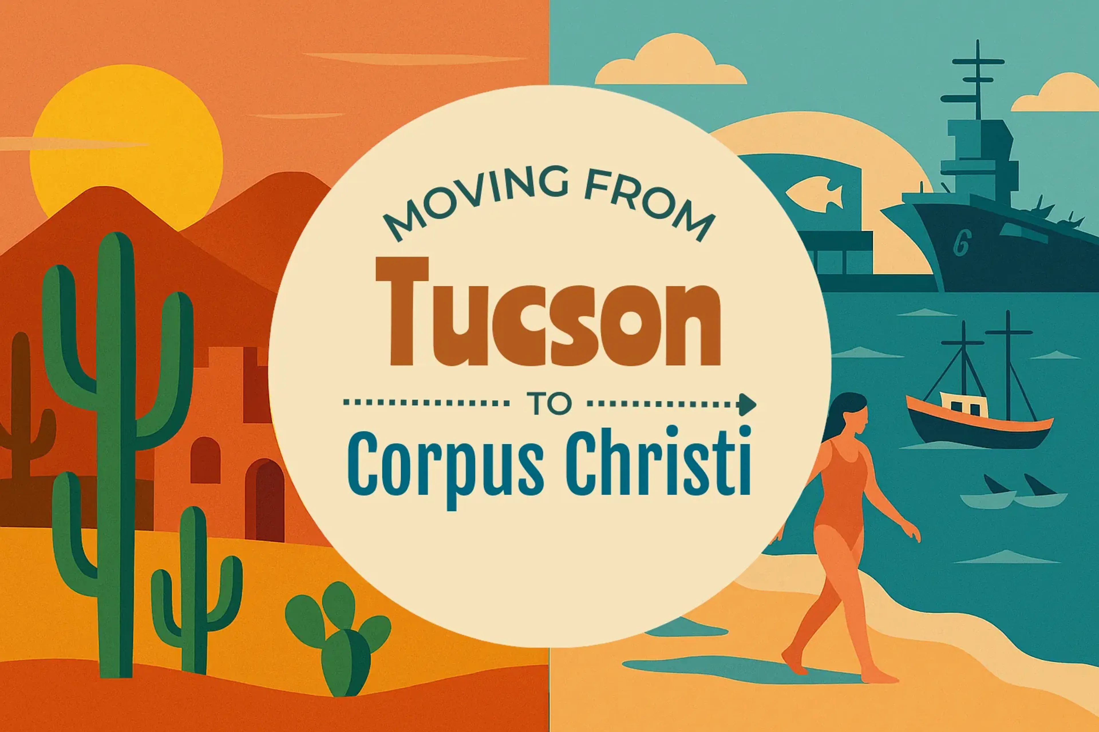 Side-by-side comparison of Tucson to Corpus Christi moving companies