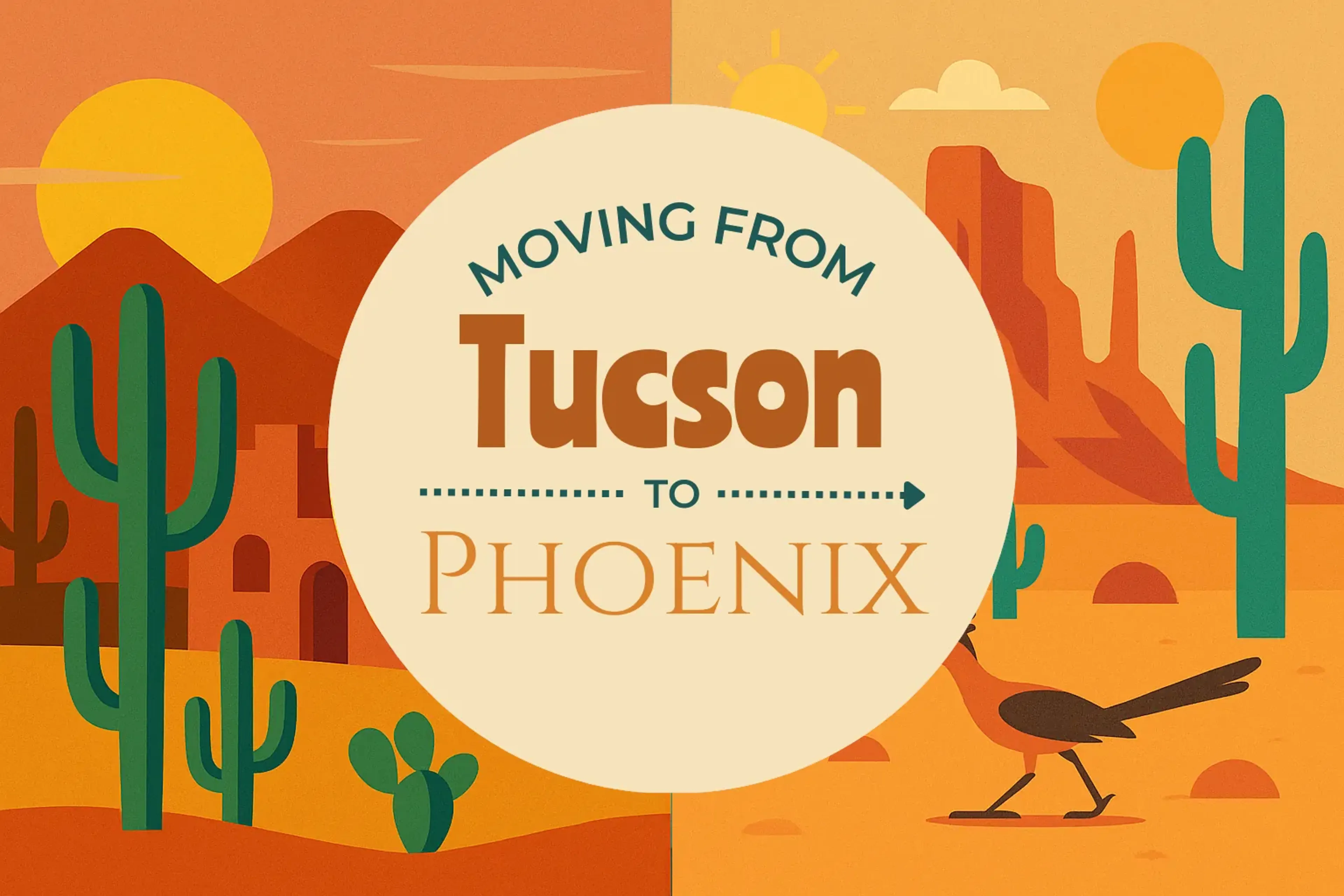 Side-by-side comparison of Tucson to Phoenix moving companies