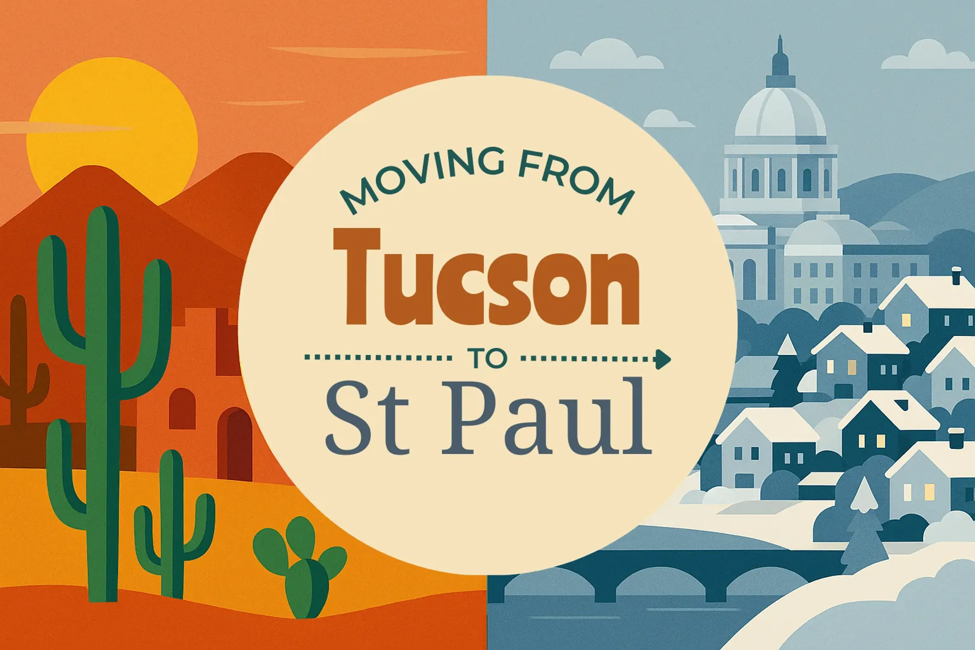 Side-by-side comparison of Tucson to St. Paul moving companies