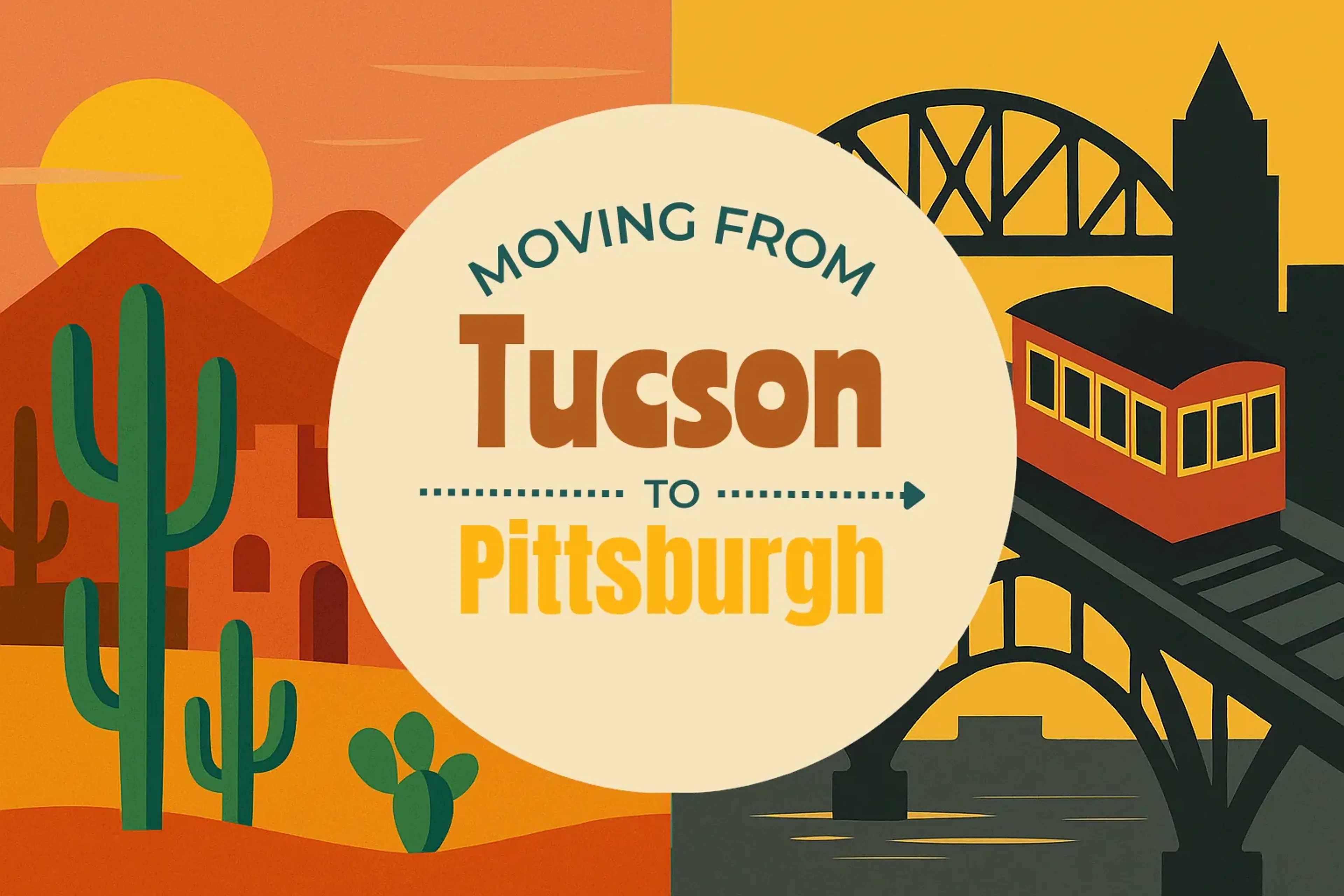 Side-by-side comparison of Tucson to Pittsburgh moving companies
