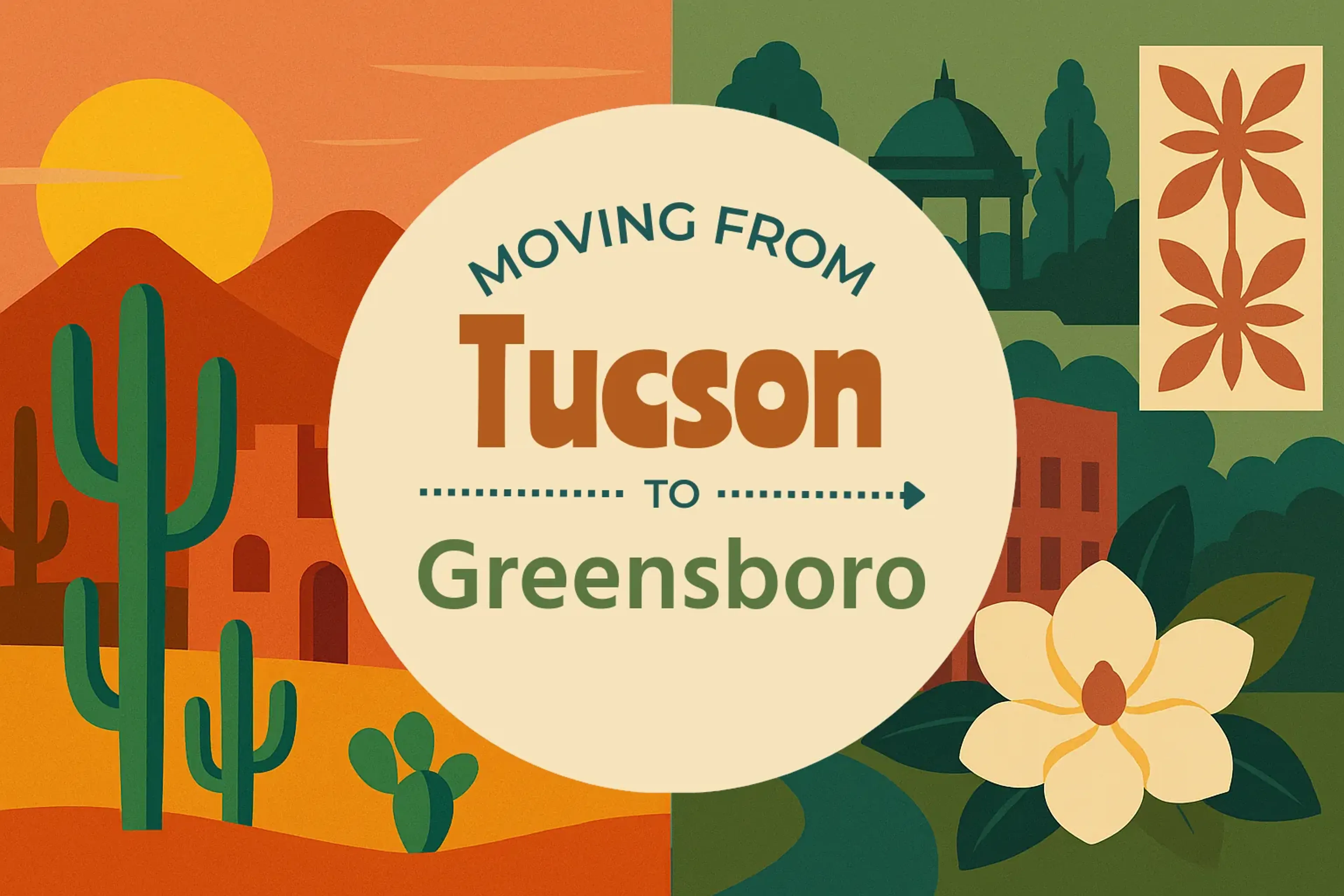 Side-by-side comparison of Tucson to Greensboro moving companies