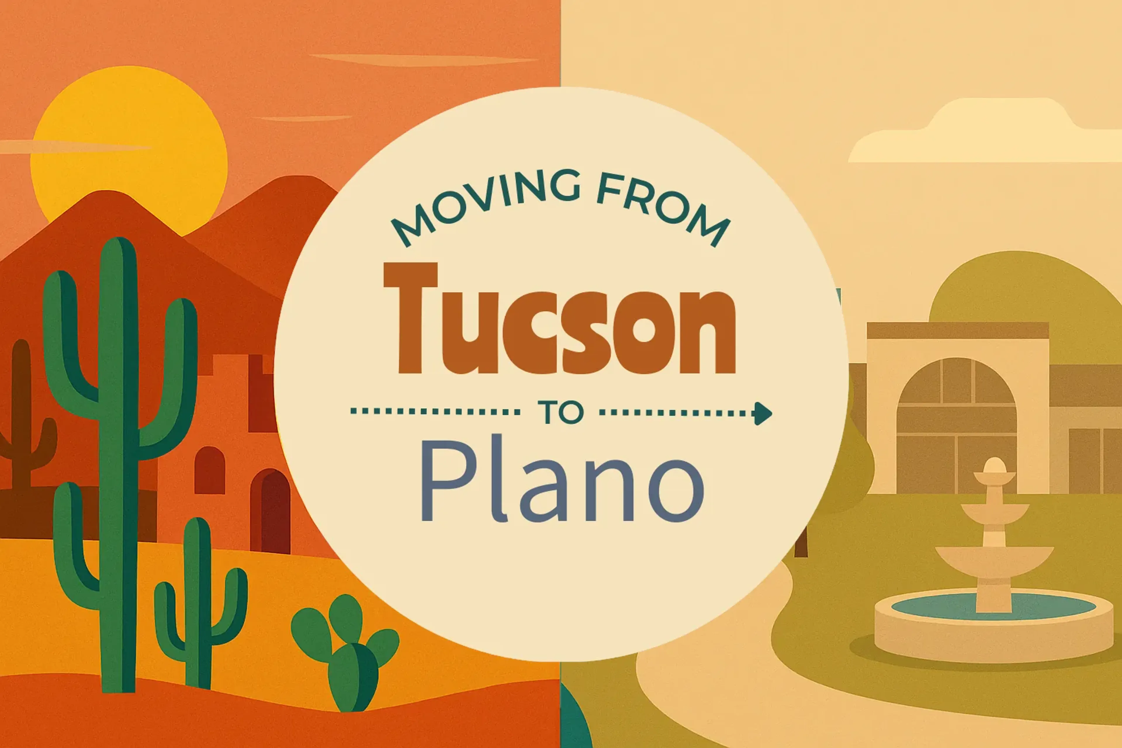 Side-by-side comparison of Tucson to Plano moving companies