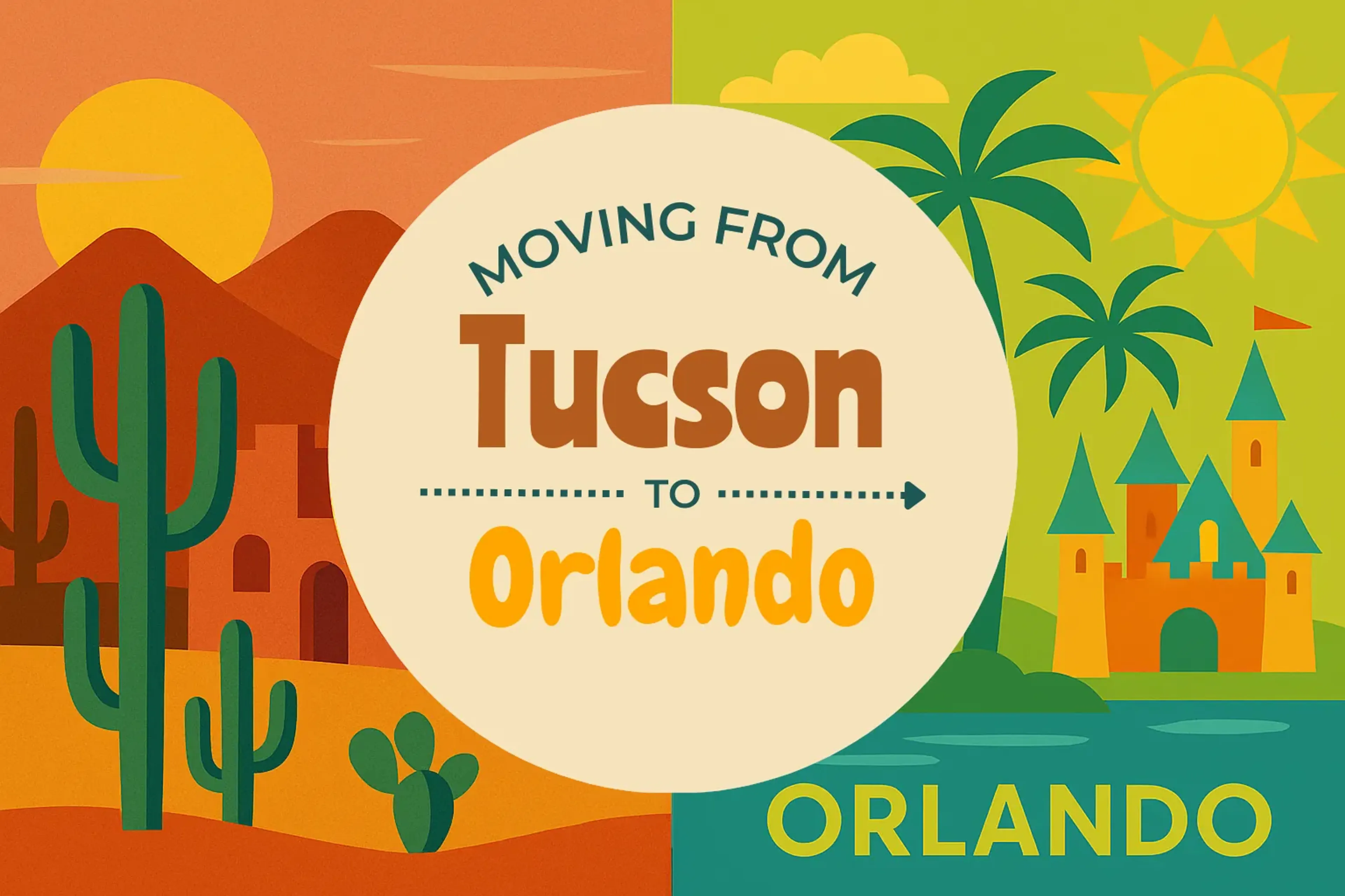 Side-by-side comparison of Tucson to Orlando moving companies