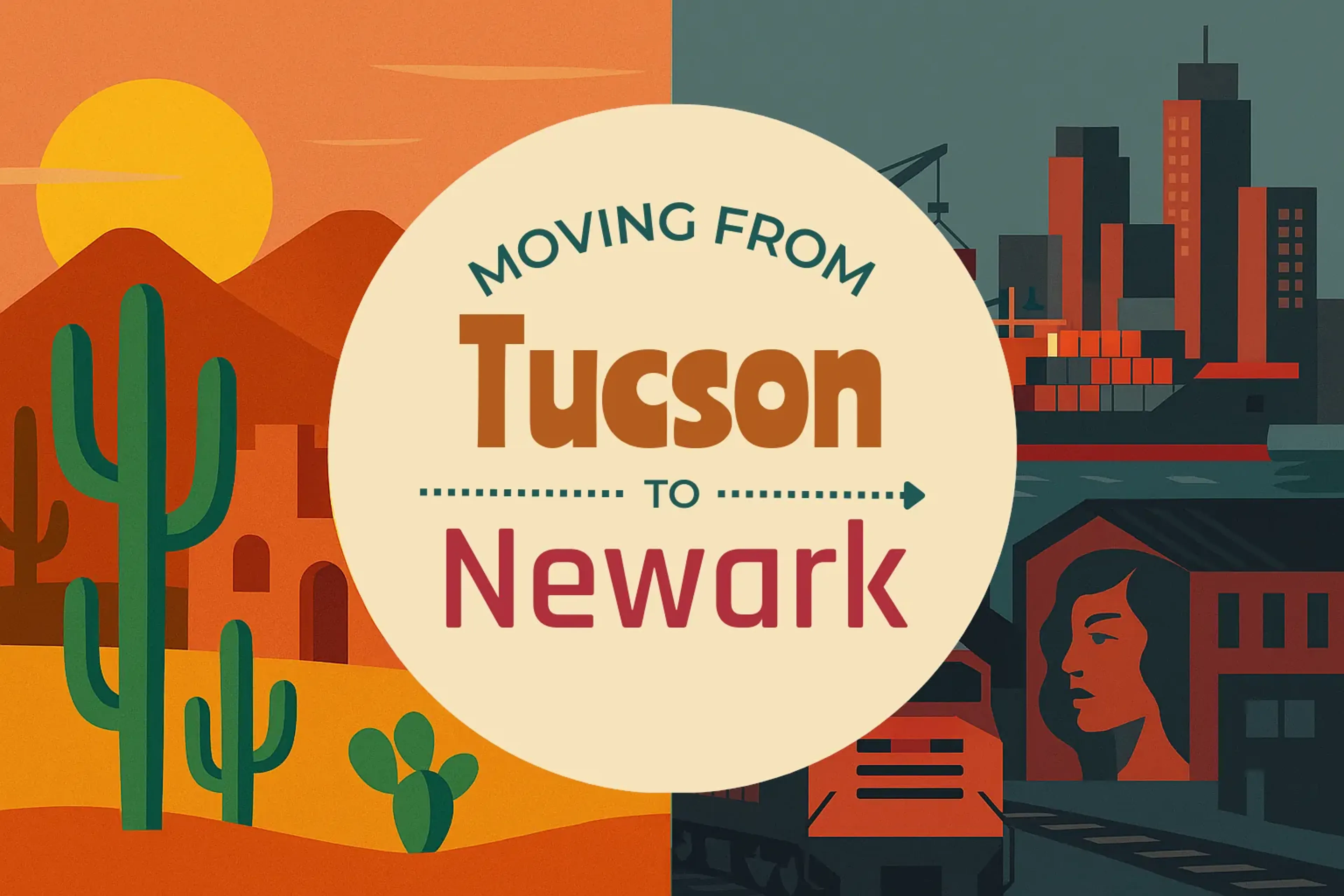 Side-by-side comparison of Tucson to Newark moving companies