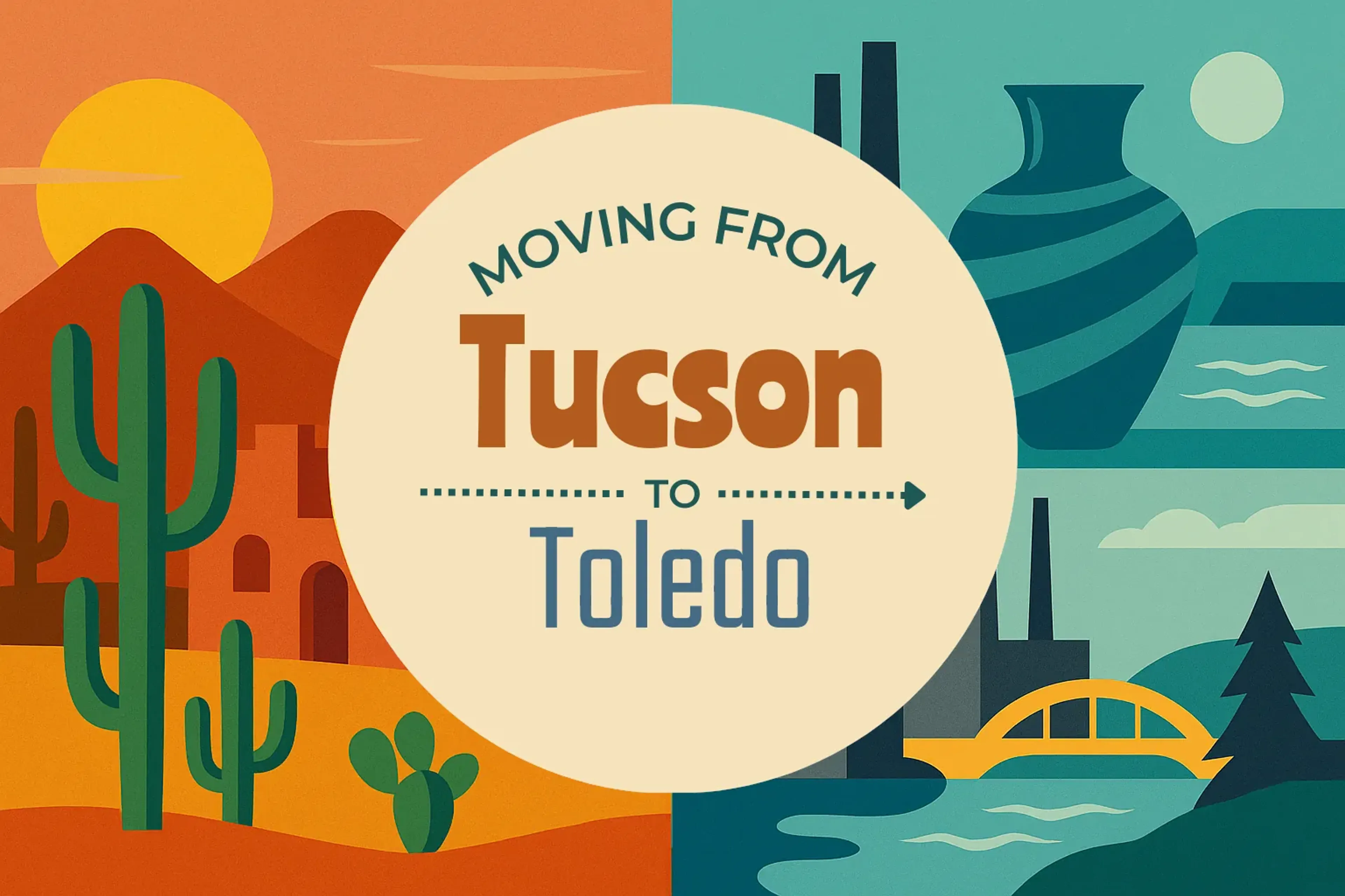 Side-by-side comparison of Tucson to Toledo moving companies