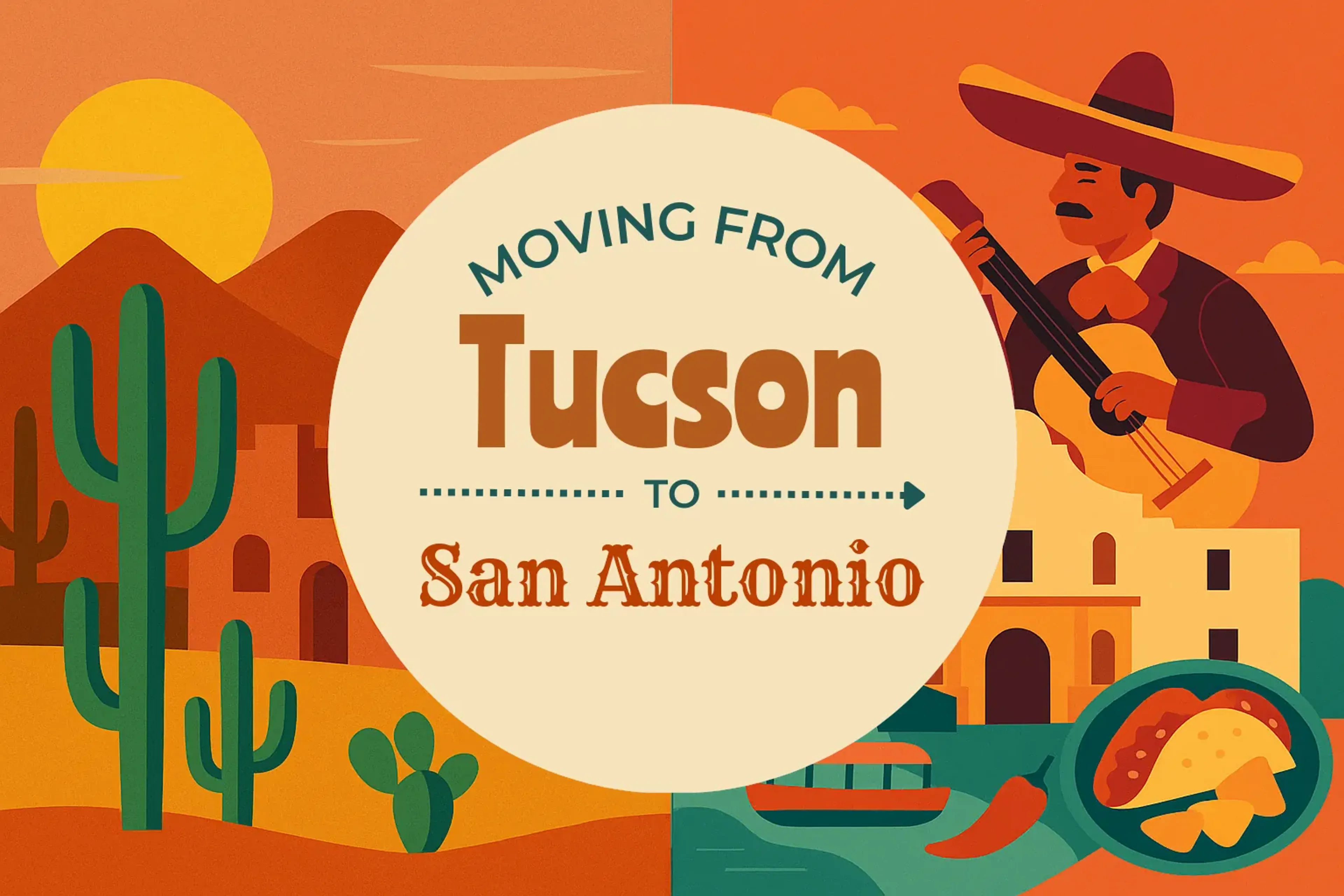 Side-by-side comparison of Tucson to San Antonio moving companies