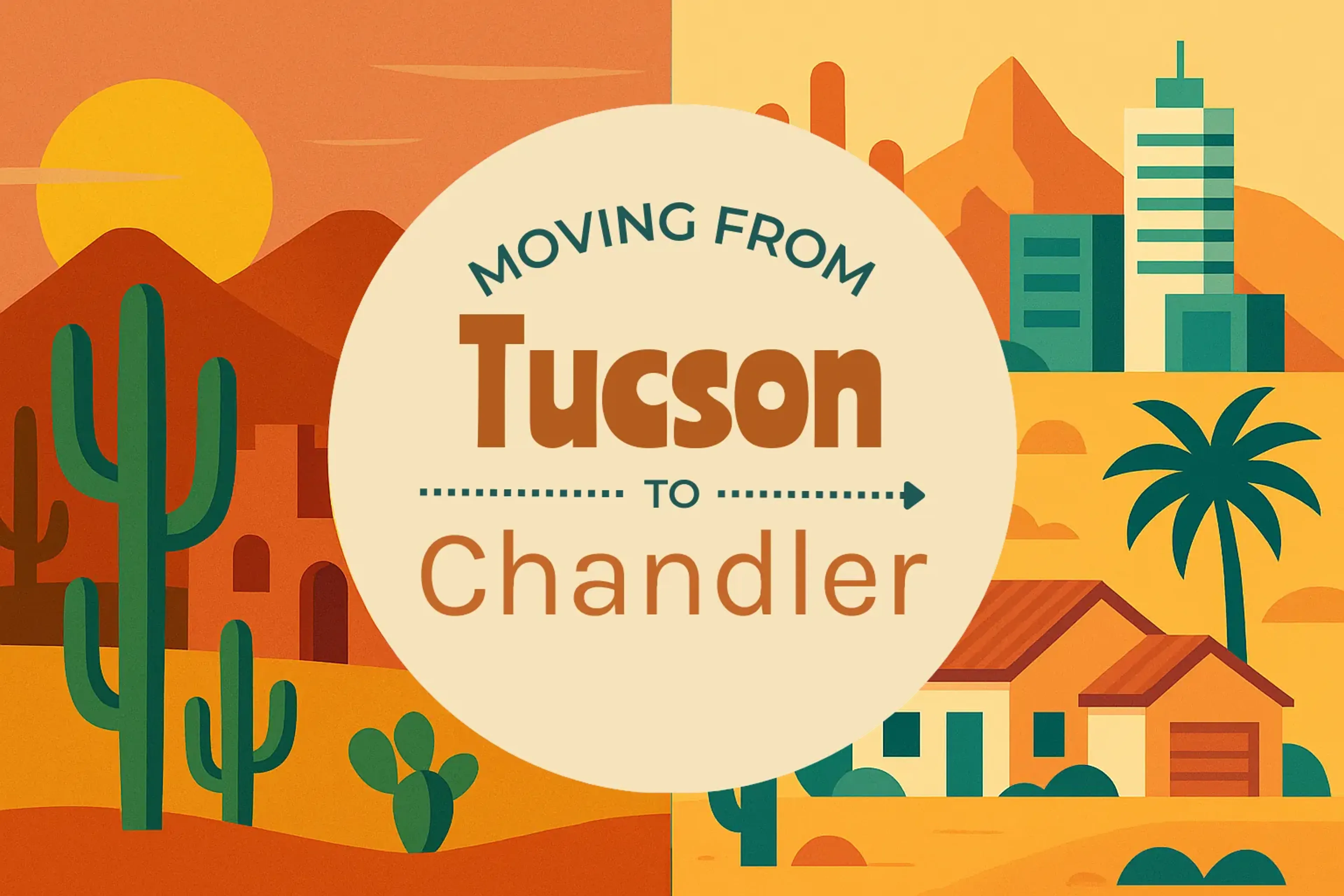 Side-by-side comparison of Tucson to Chandler moving companies