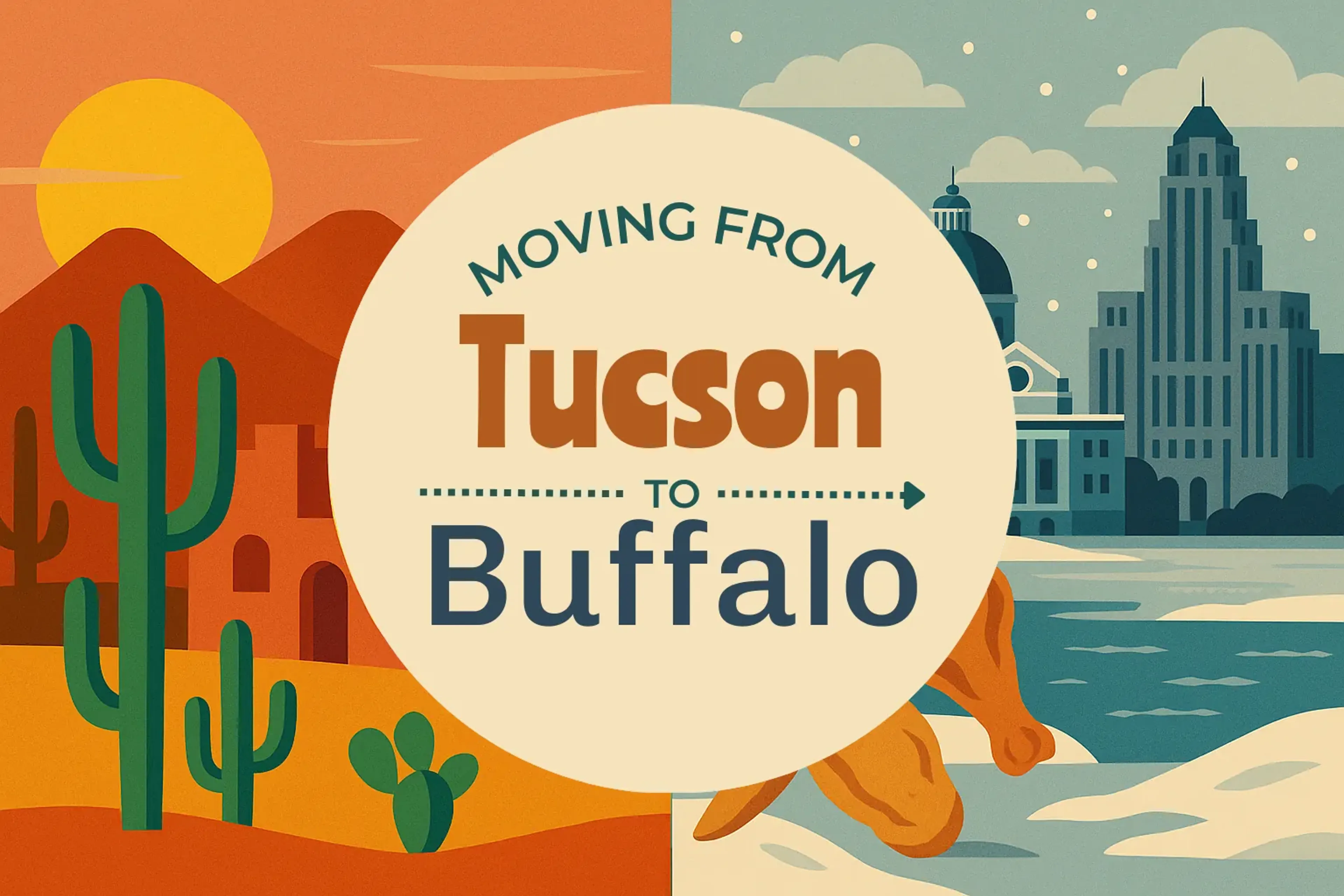 Side-by-side comparison of Tucson to Buffalo moving companies