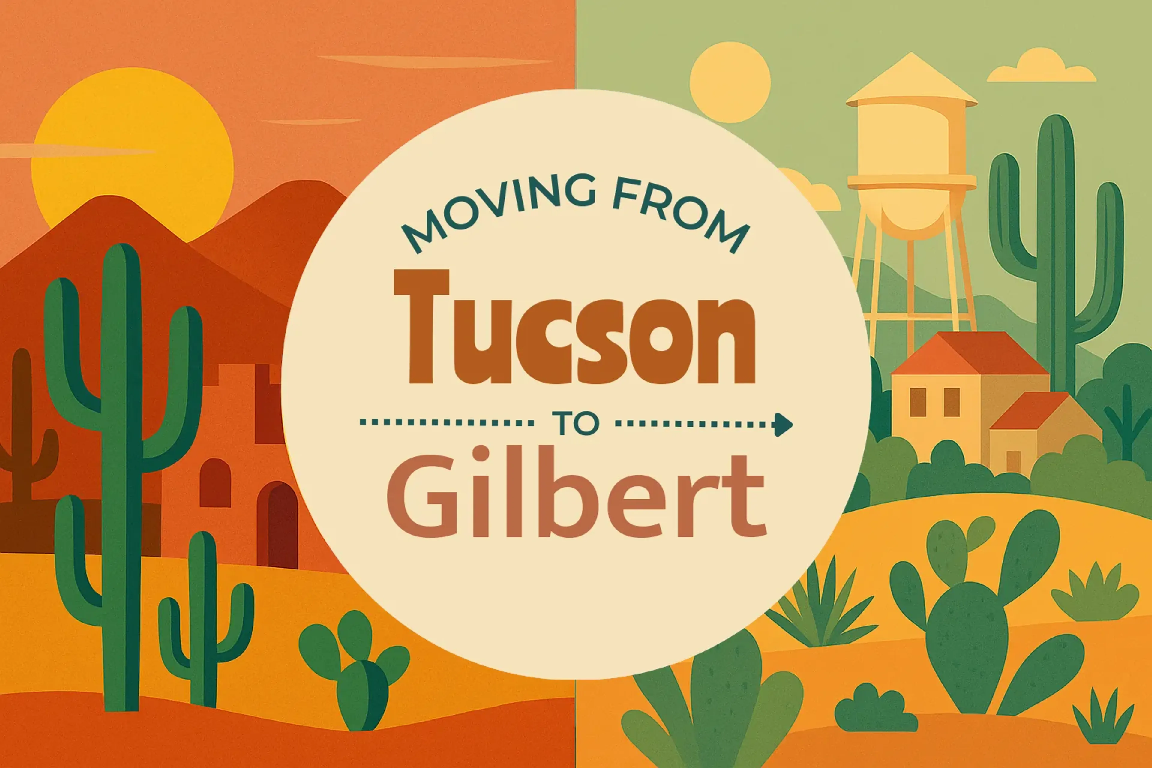 Side-by-side comparison of Tucson to Gilbert moving companies