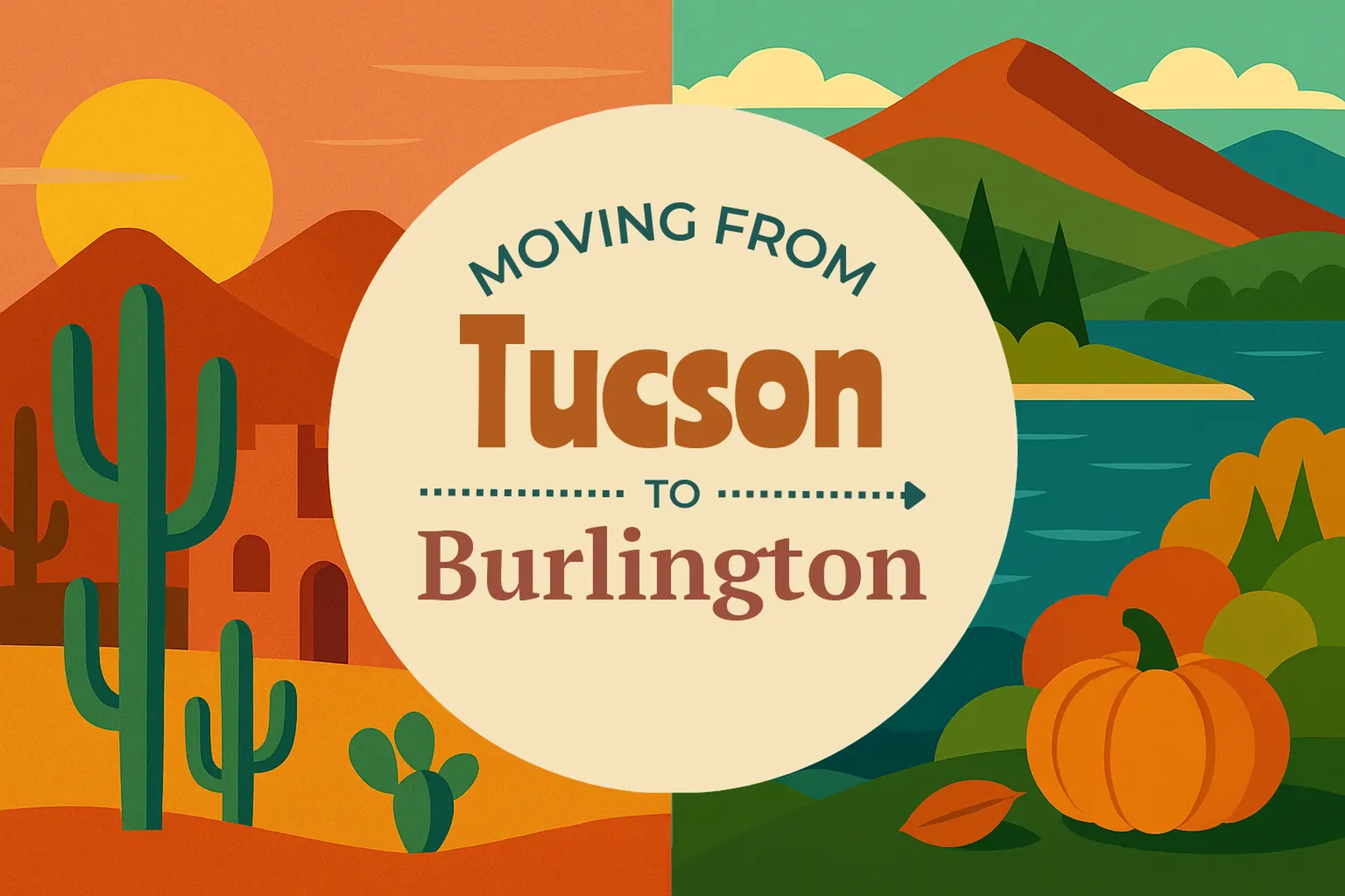 Side-by-side comparison of Tucson to Burlington moving companies