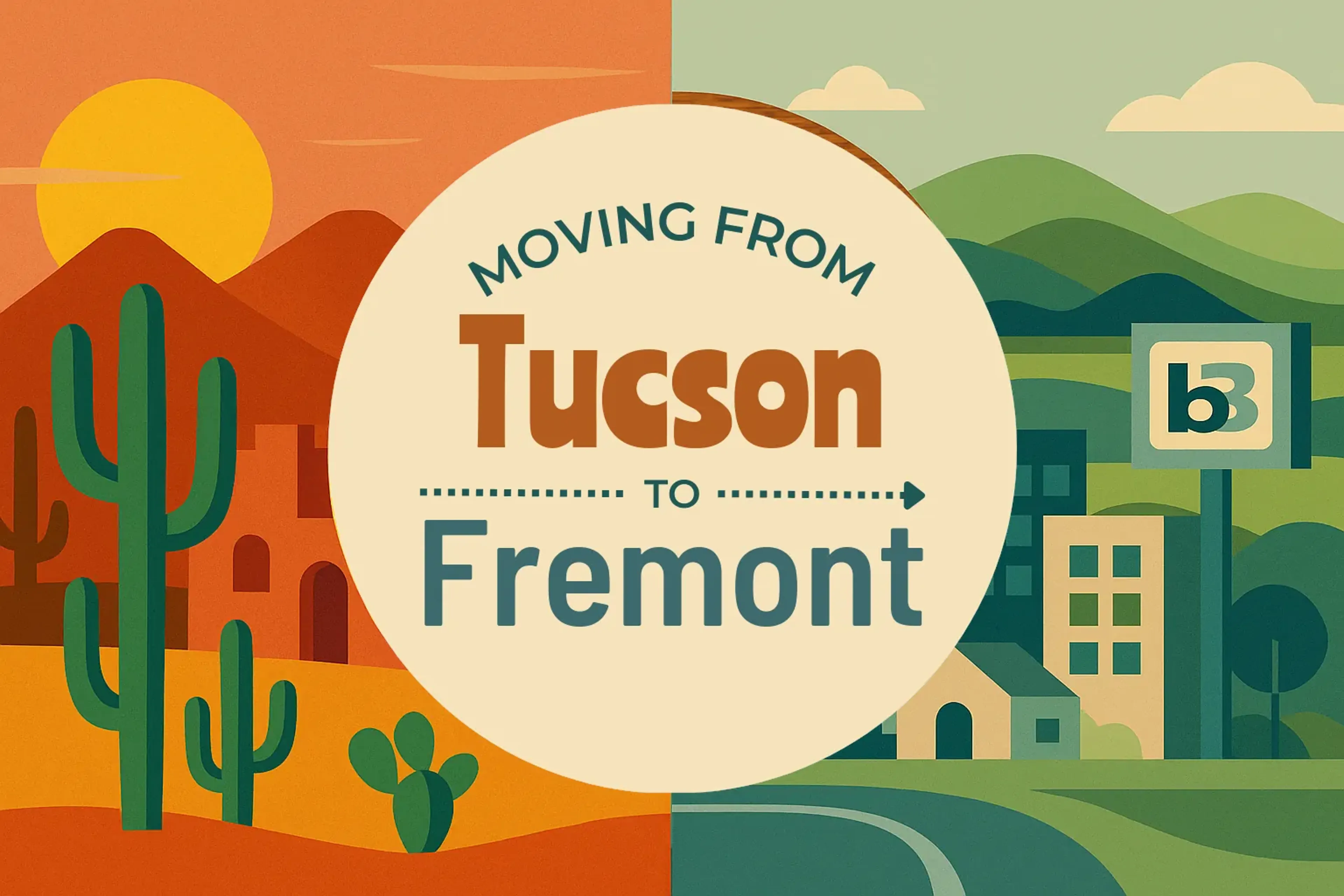 Side-by-side comparison of Tucson to Fremont moving companies