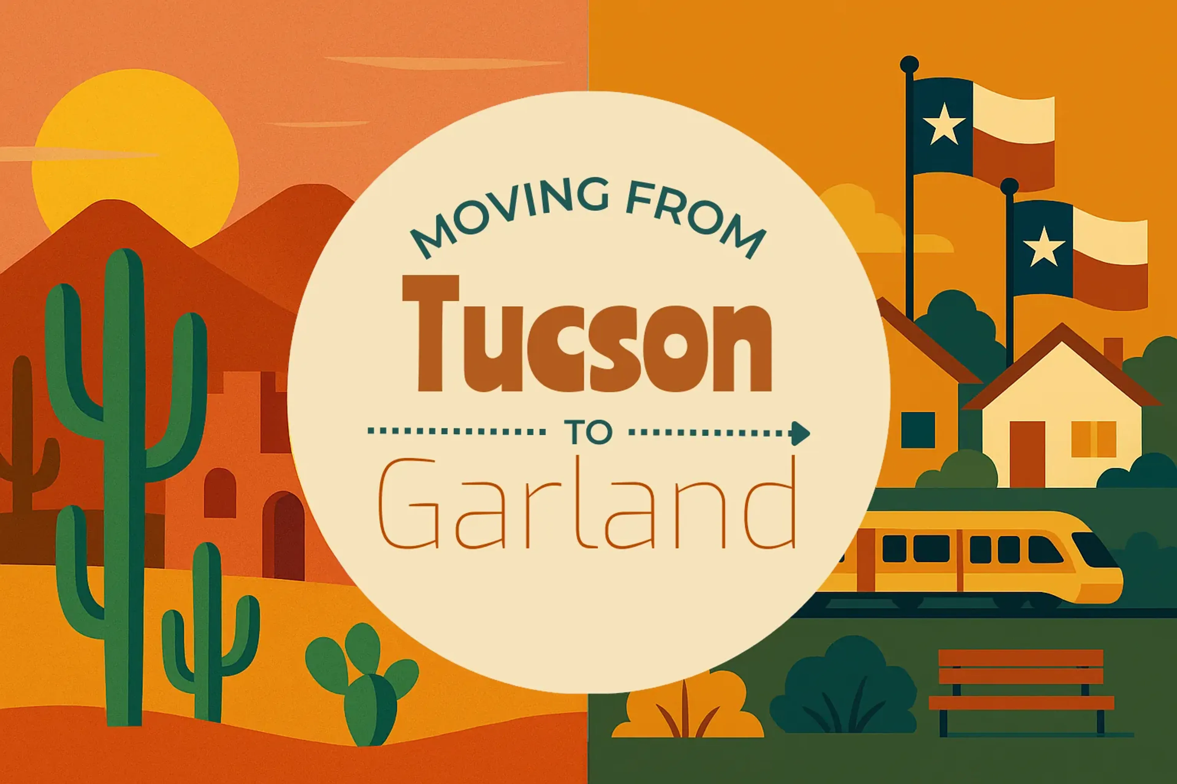 Side-by-side comparison of Tucson to Garland moving companies