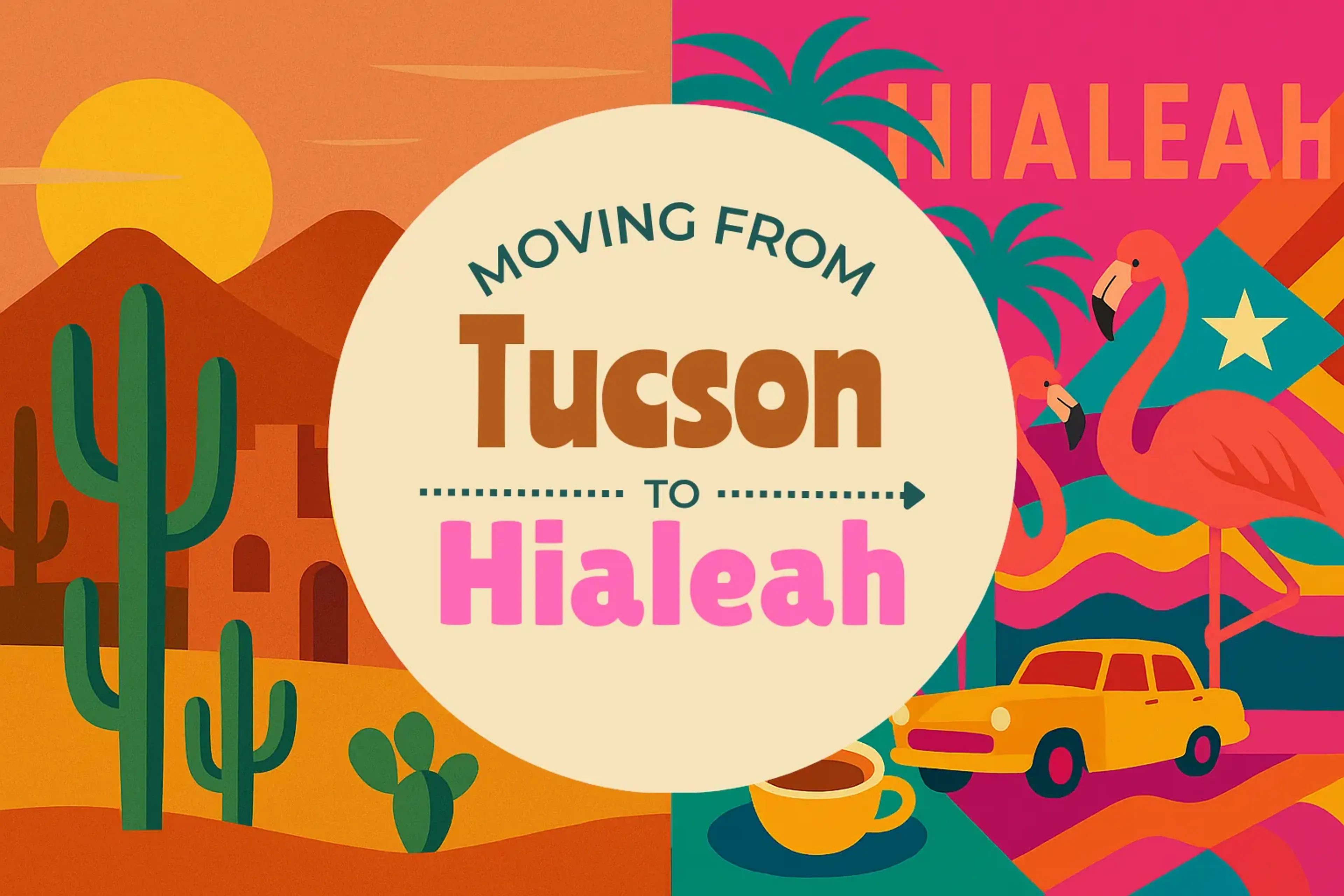 Side-by-side comparison of Tucson to Hialeah moving companies