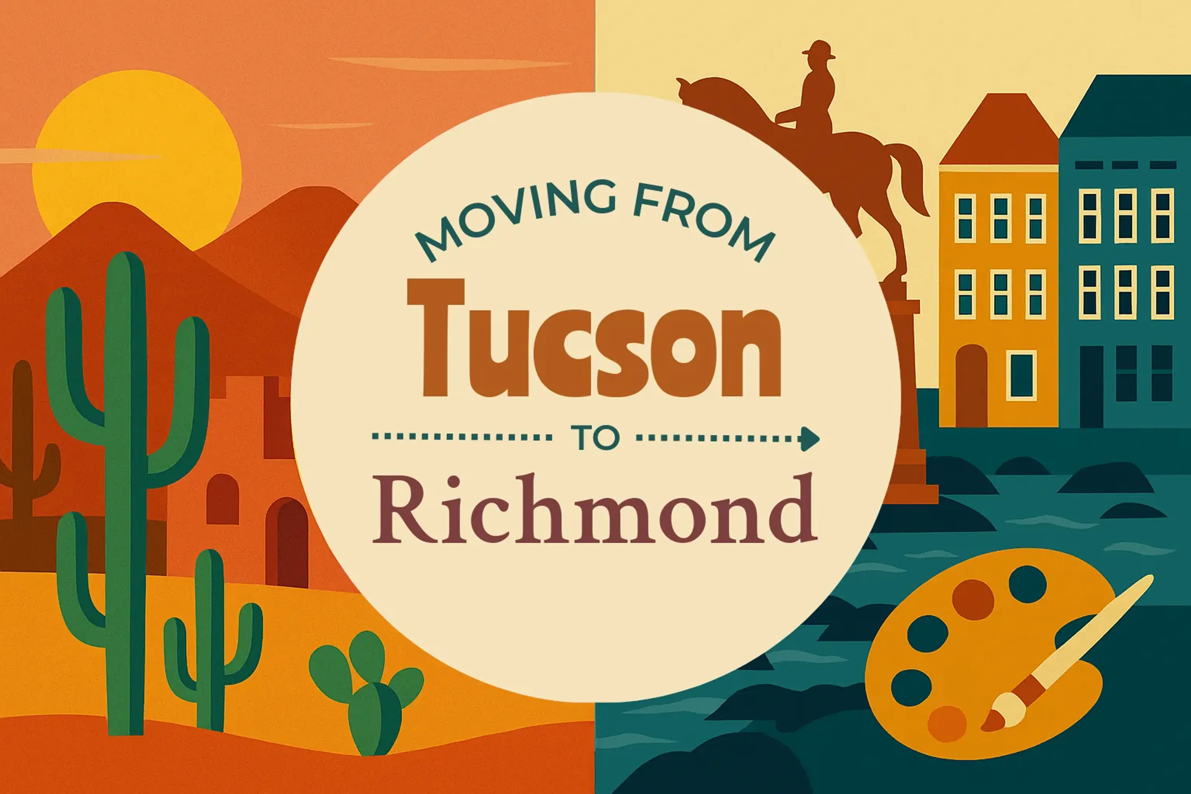 Side-by-side comparison of Tucson to Richmond moving companies