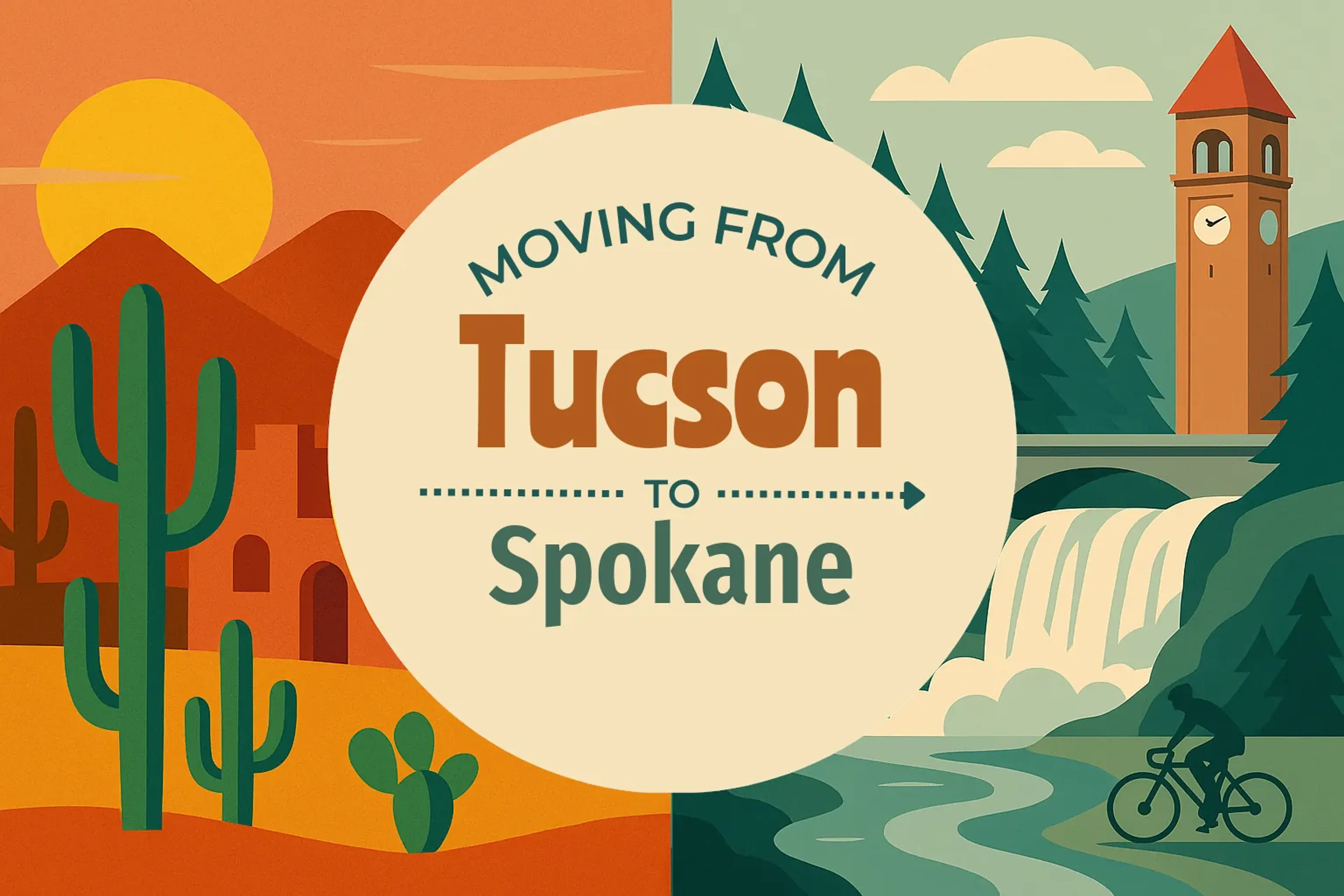 Side-by-side comparison of Tucson to Spokane moving companies