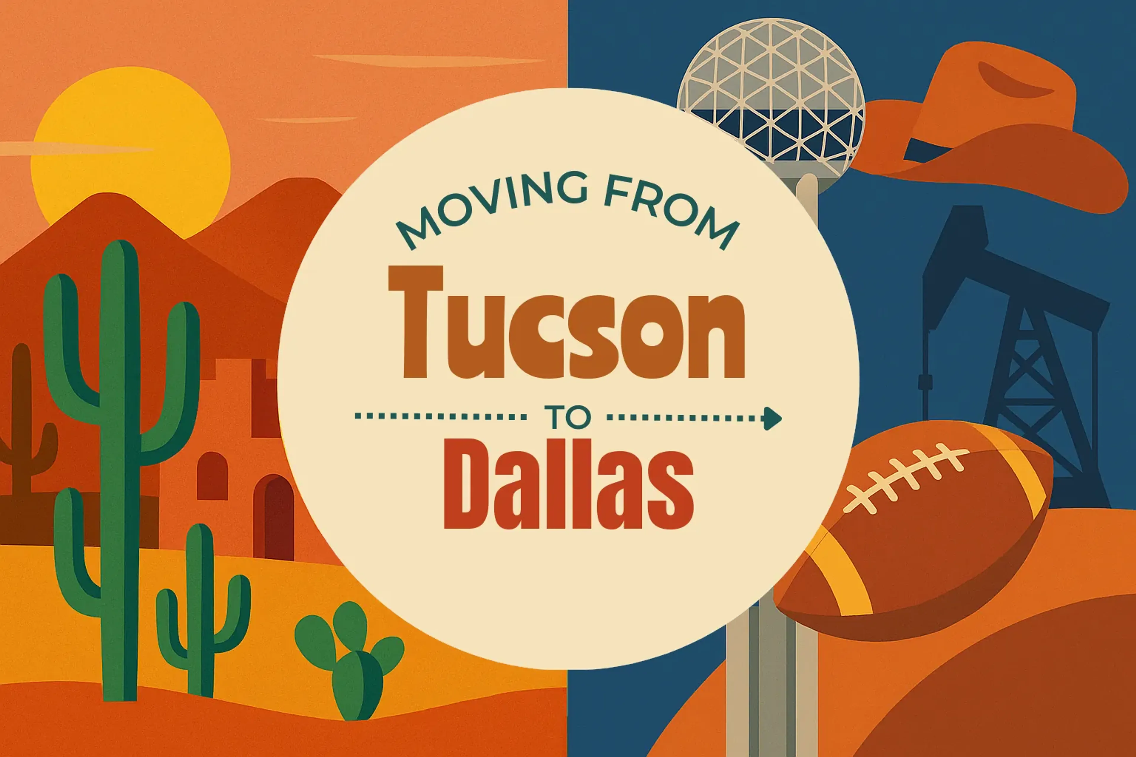 Side-by-side comparison of Tucson to Dallas moving companies