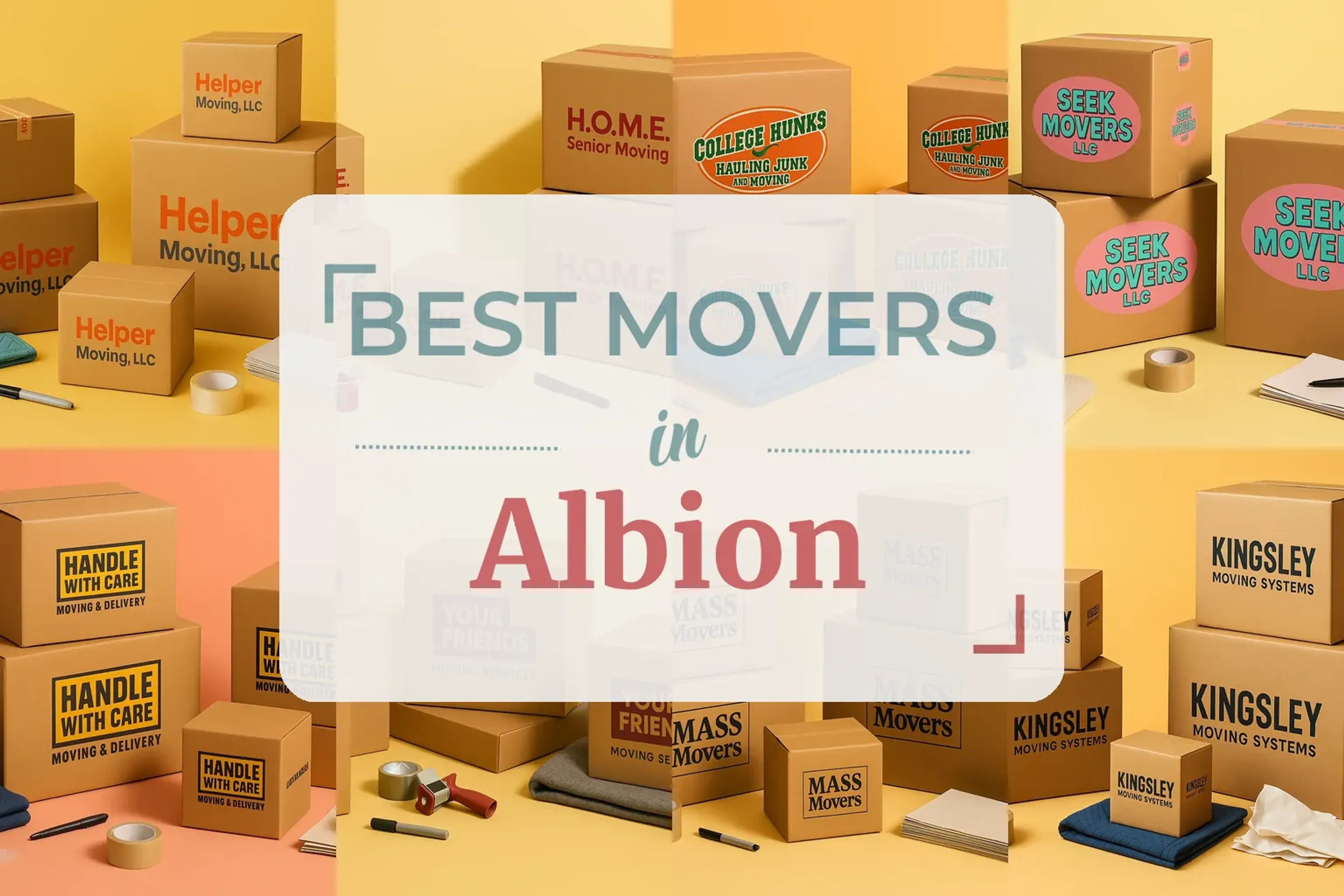Side-by-side comparison of Albion moving companies