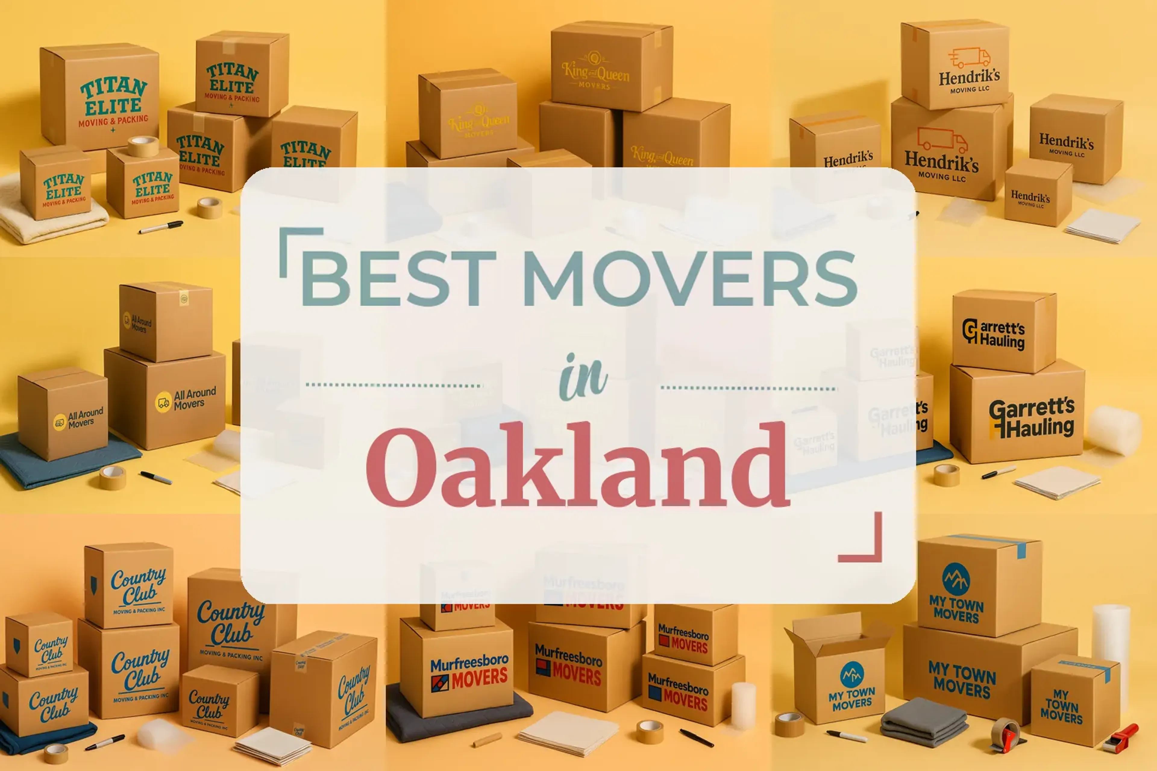 Side-by-side comparison of Oakland moving companies