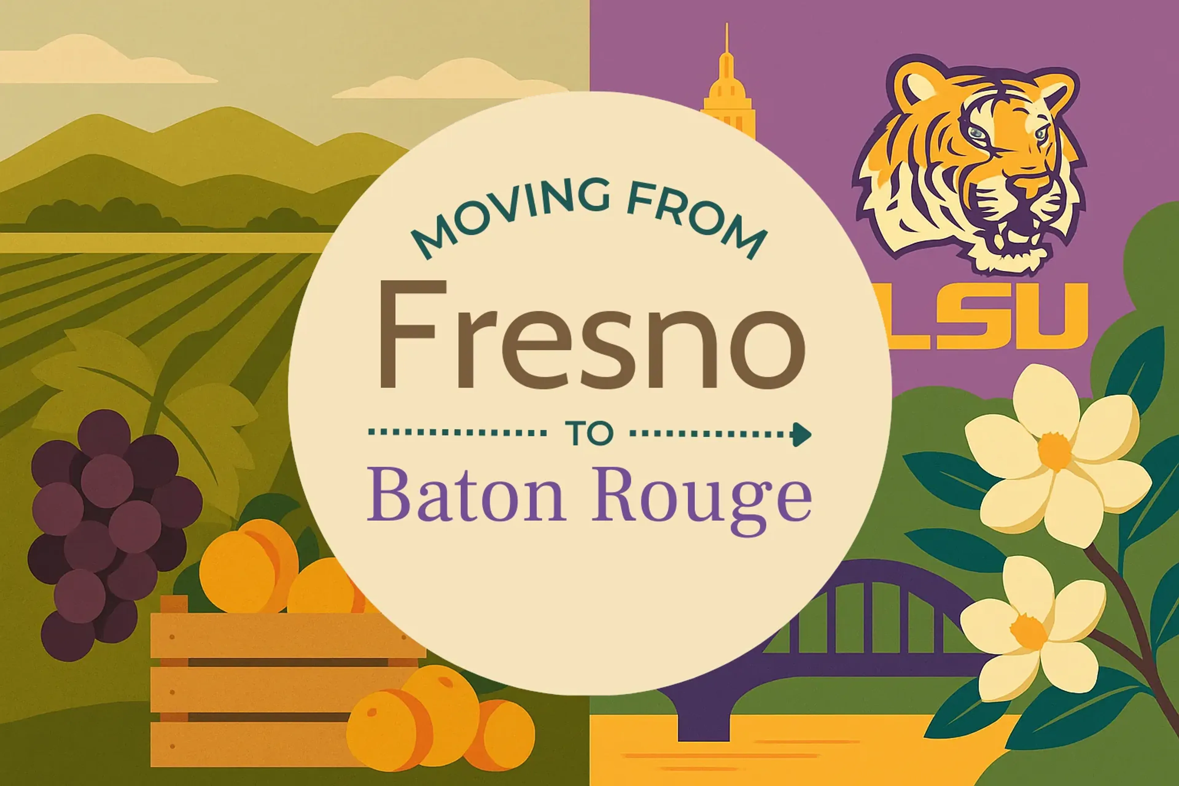 Side-by-side comparison of Fresno to Baton Rouge moving companies
