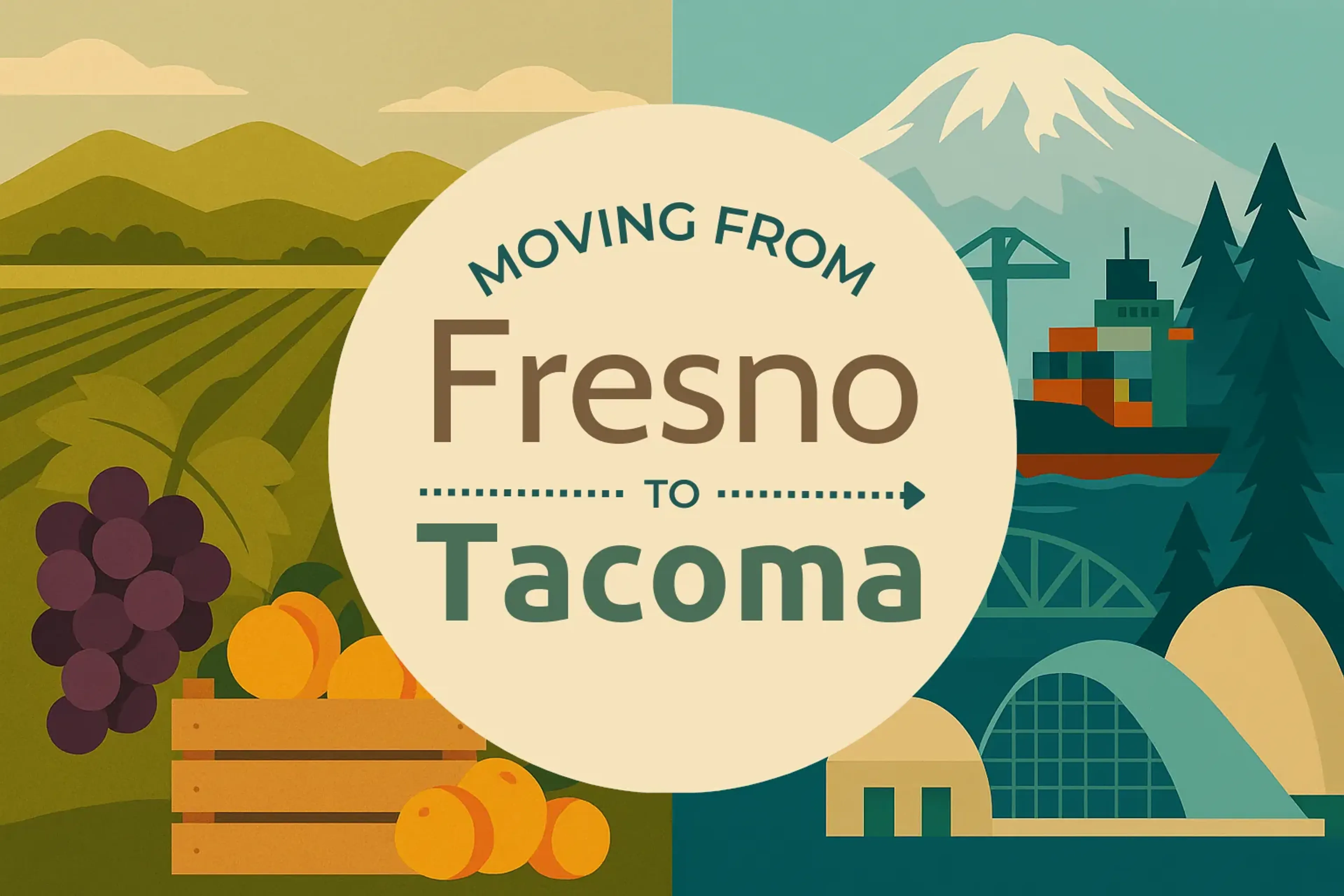 Side-by-side comparison of Fresno to Tacoma moving companies