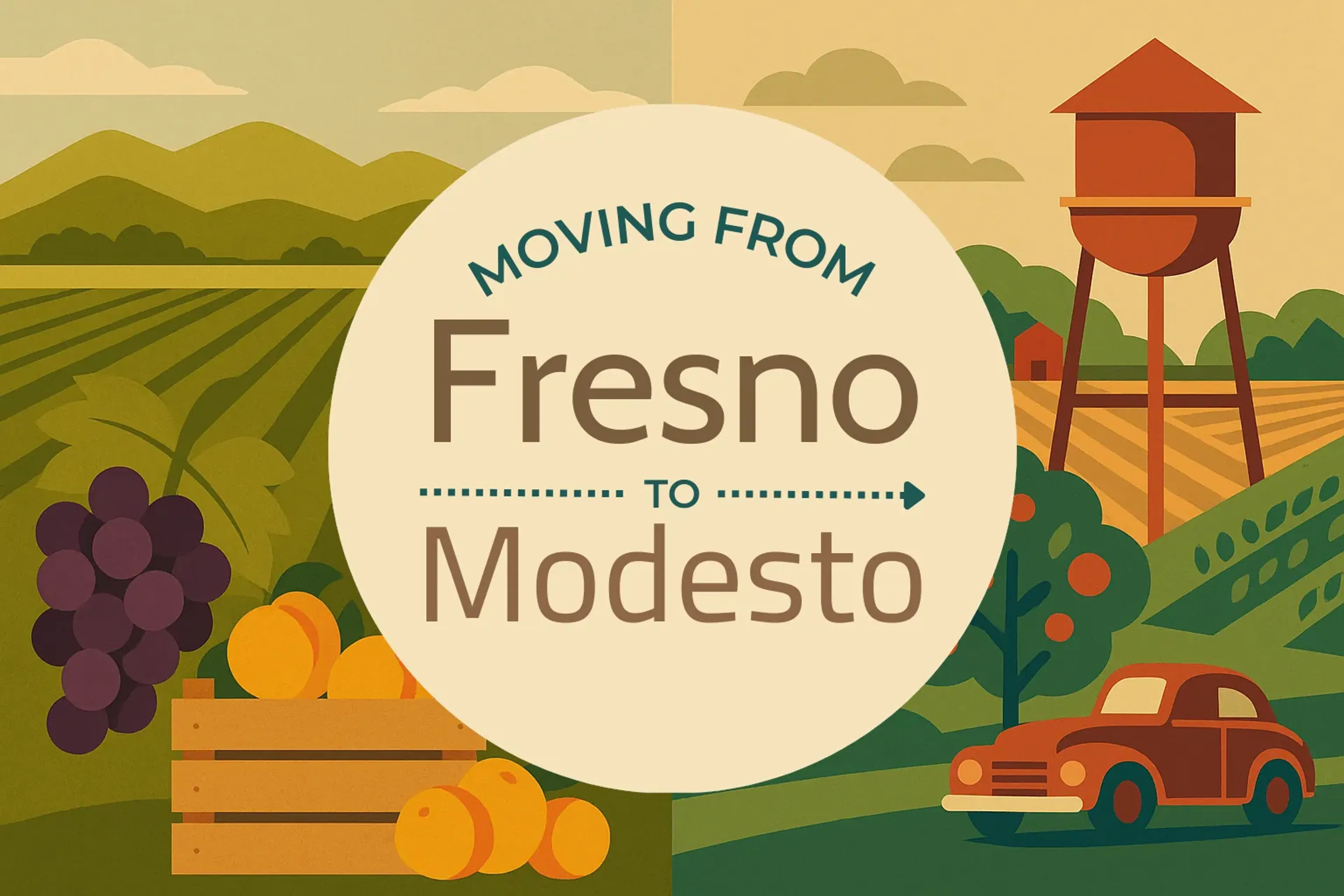 Side-by-side comparison of Fresno to Modesto moving companies