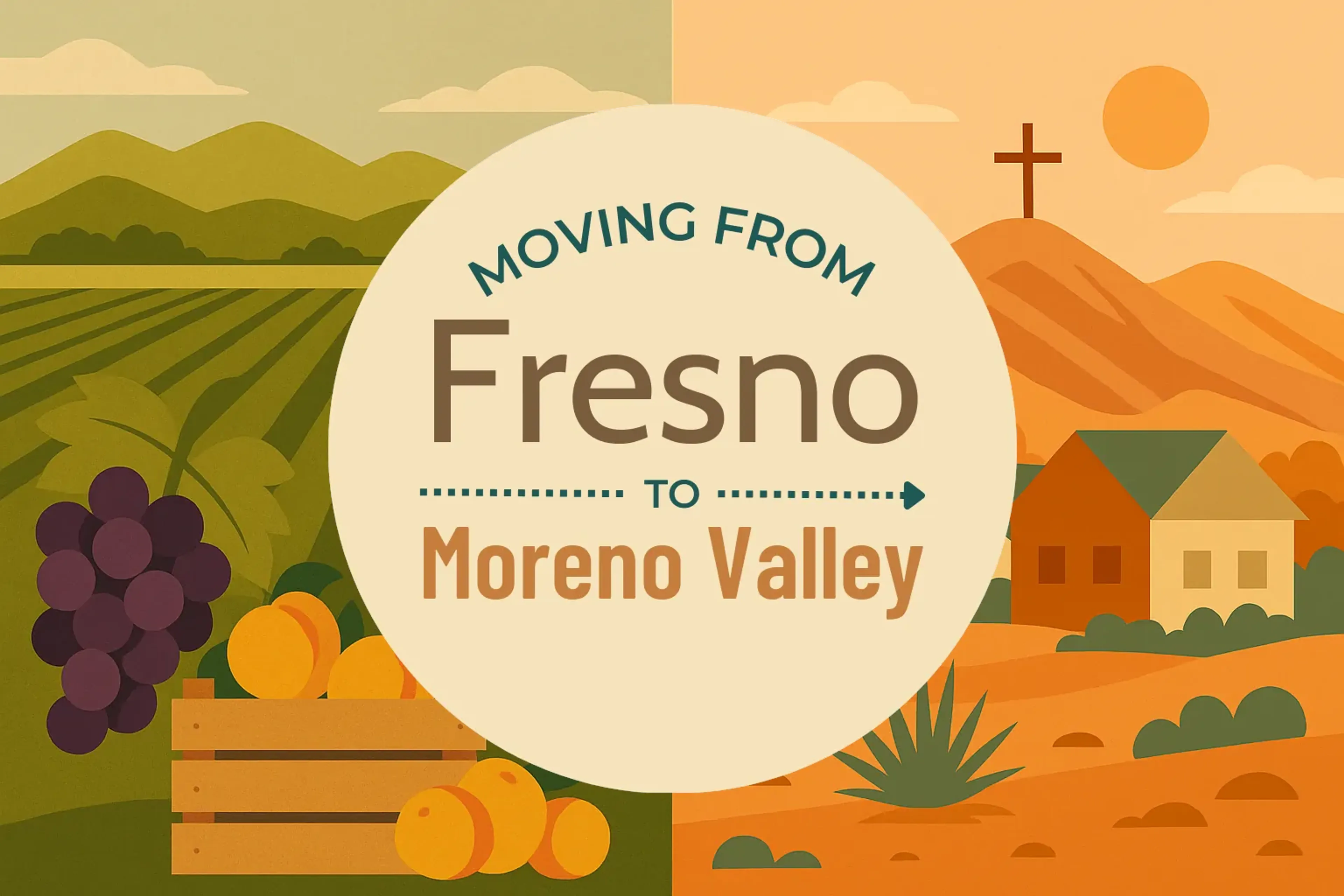 Side-by-side comparison of Fresno to Moreno Valley moving companies