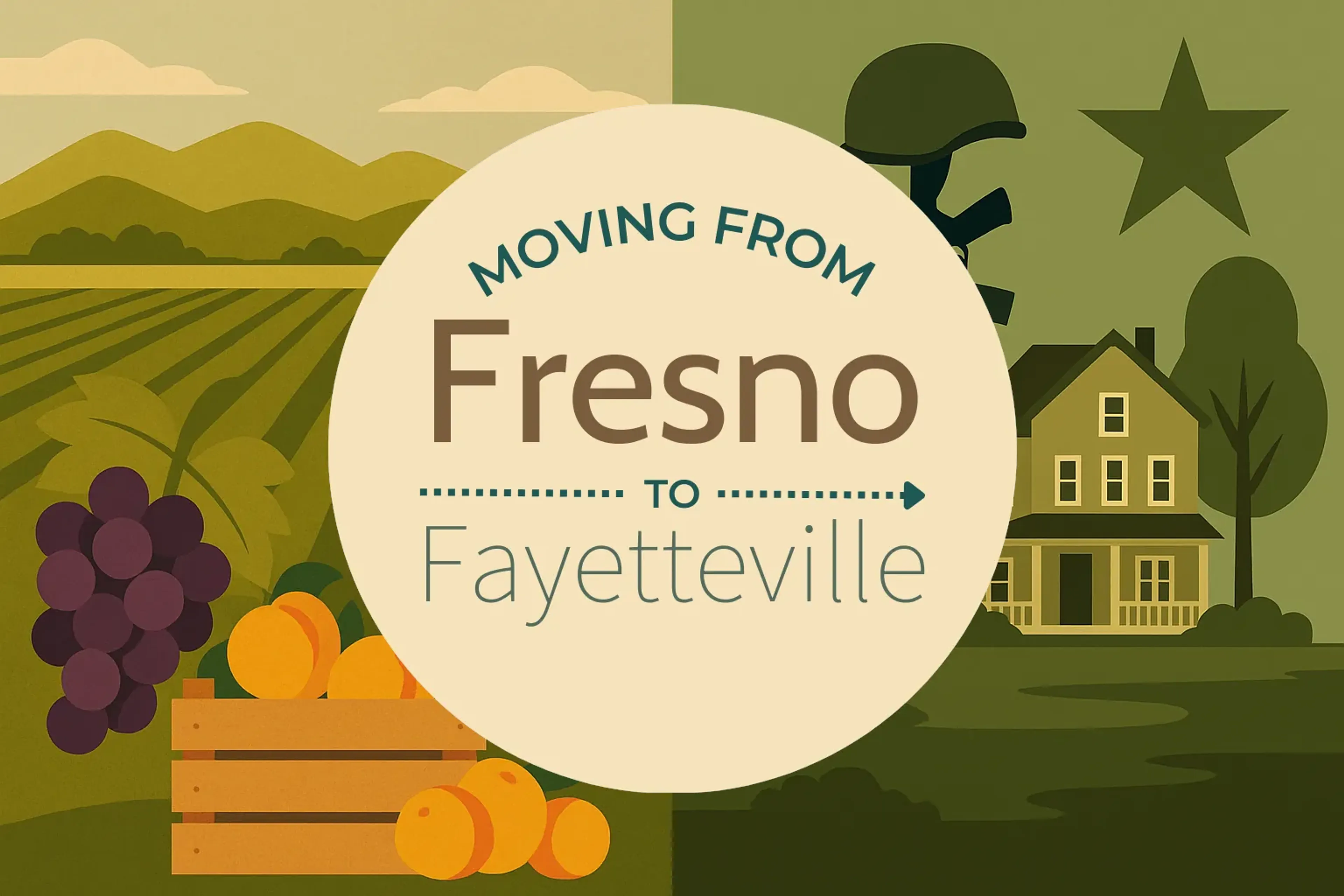 Side-by-side comparison of Fresno to Fayetteville moving companies