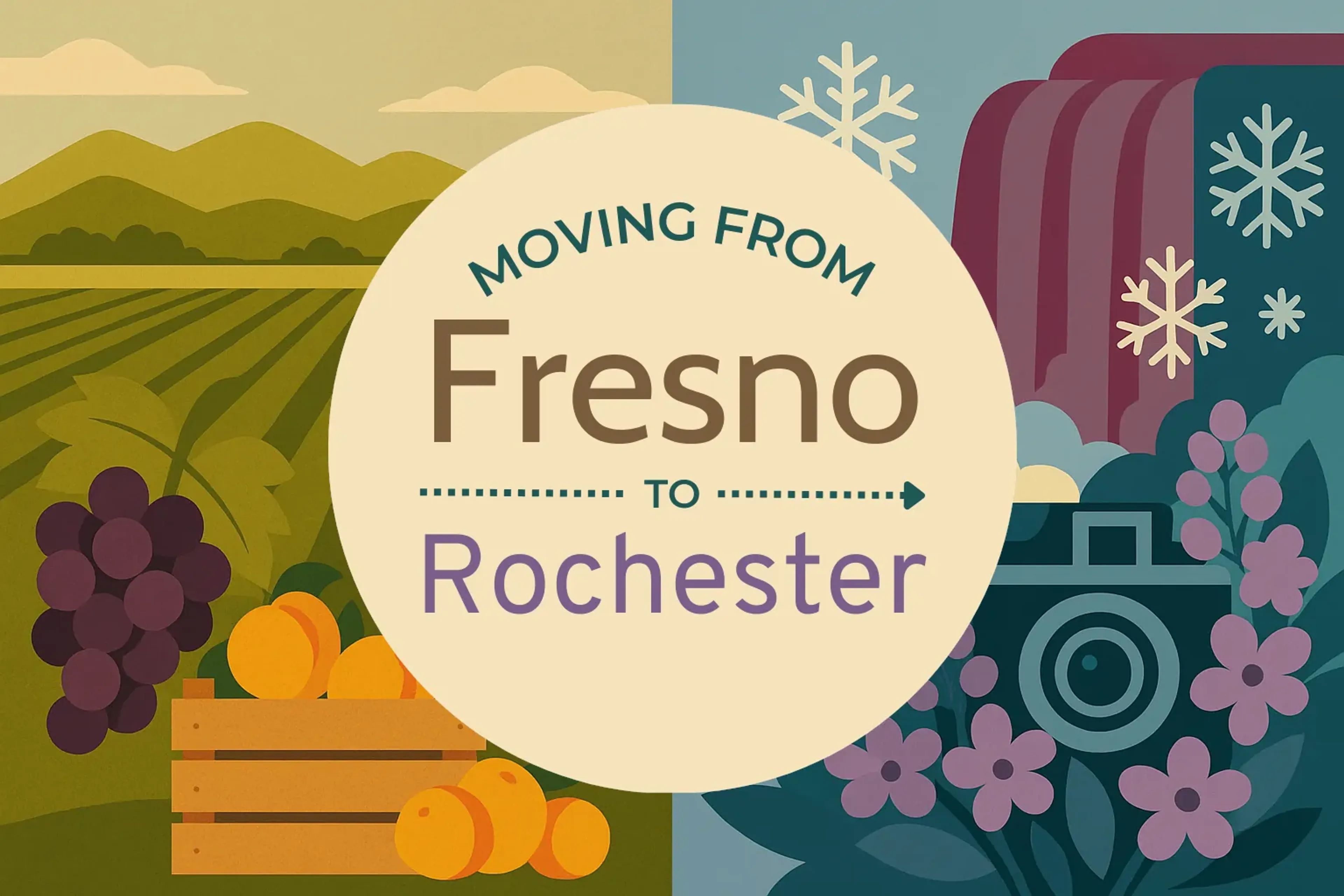 Side-by-side comparison of Fresno to Rochester moving companies