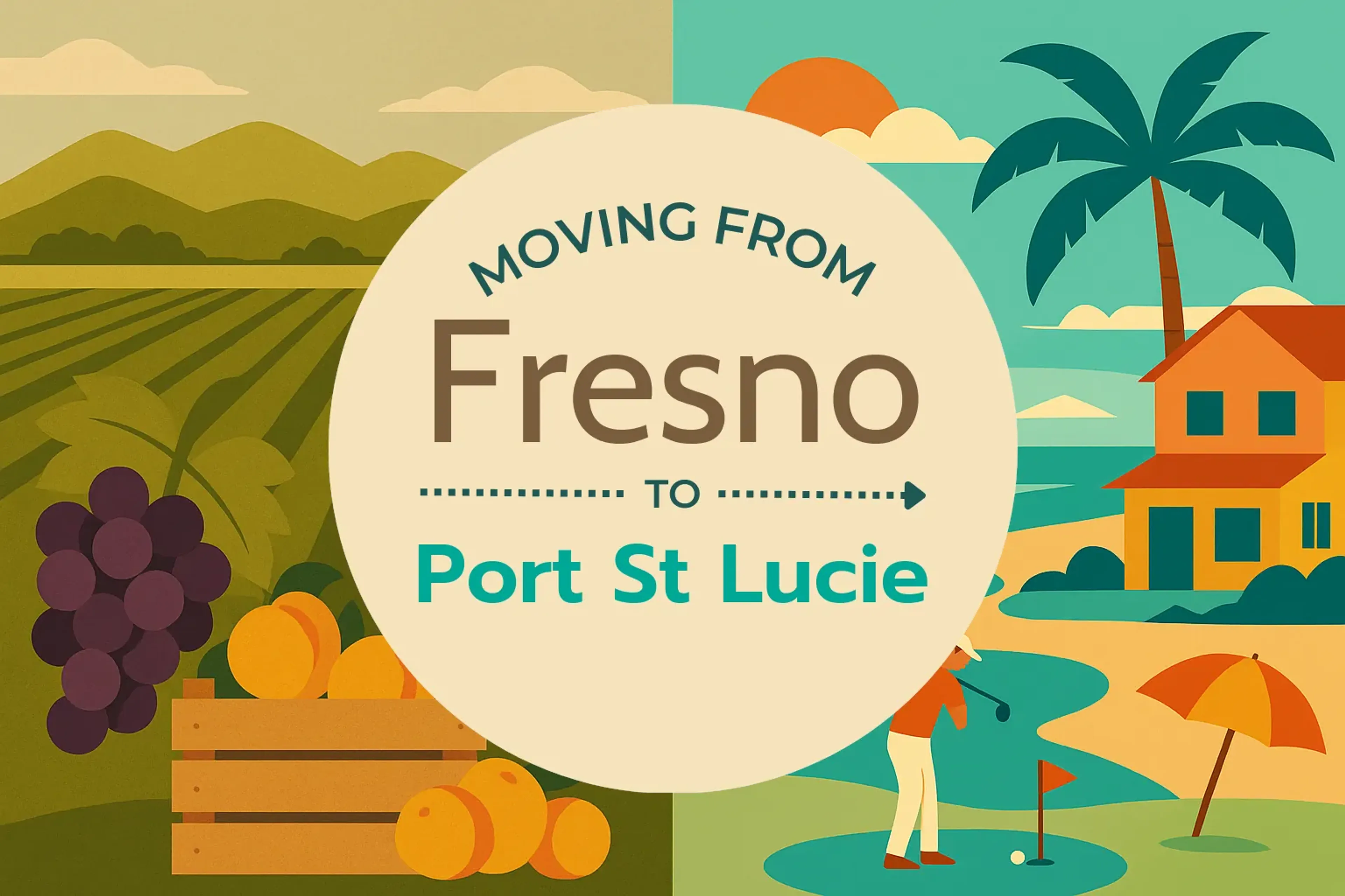 Side-by-side comparison of Fresno to Port St. Lucie moving companies