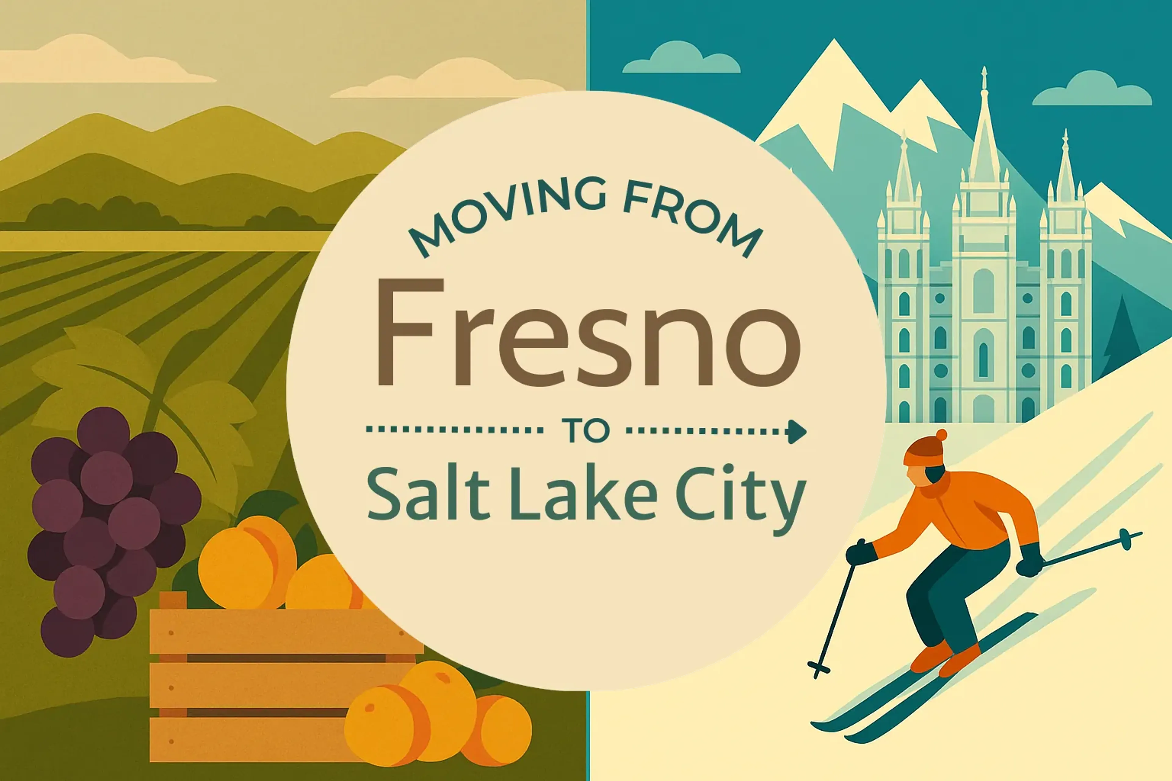 Side-by-side comparison of Fresno to Salt Lake City moving companies