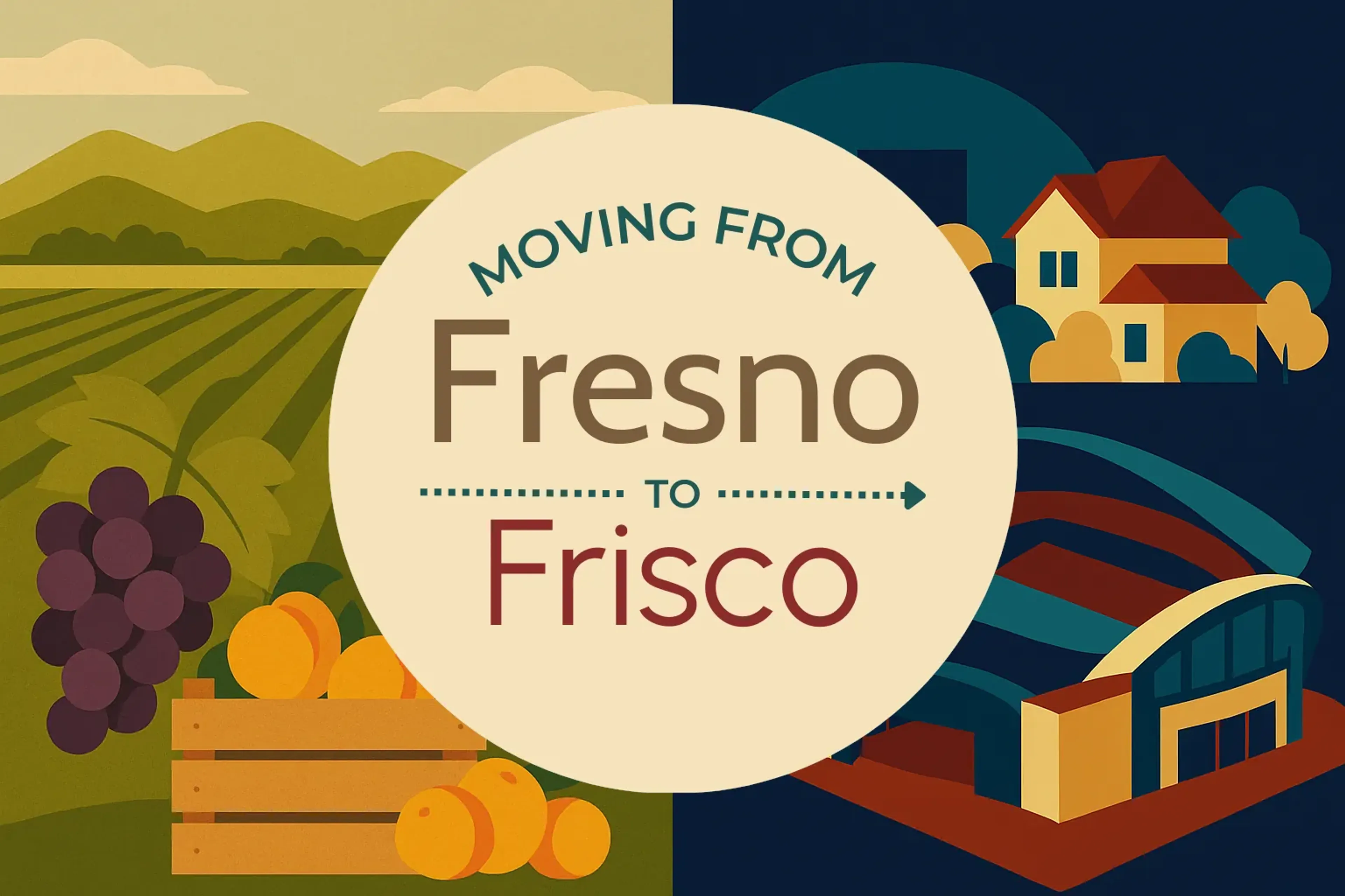 Side-by-side comparison of Fresno to Frisco moving companies
