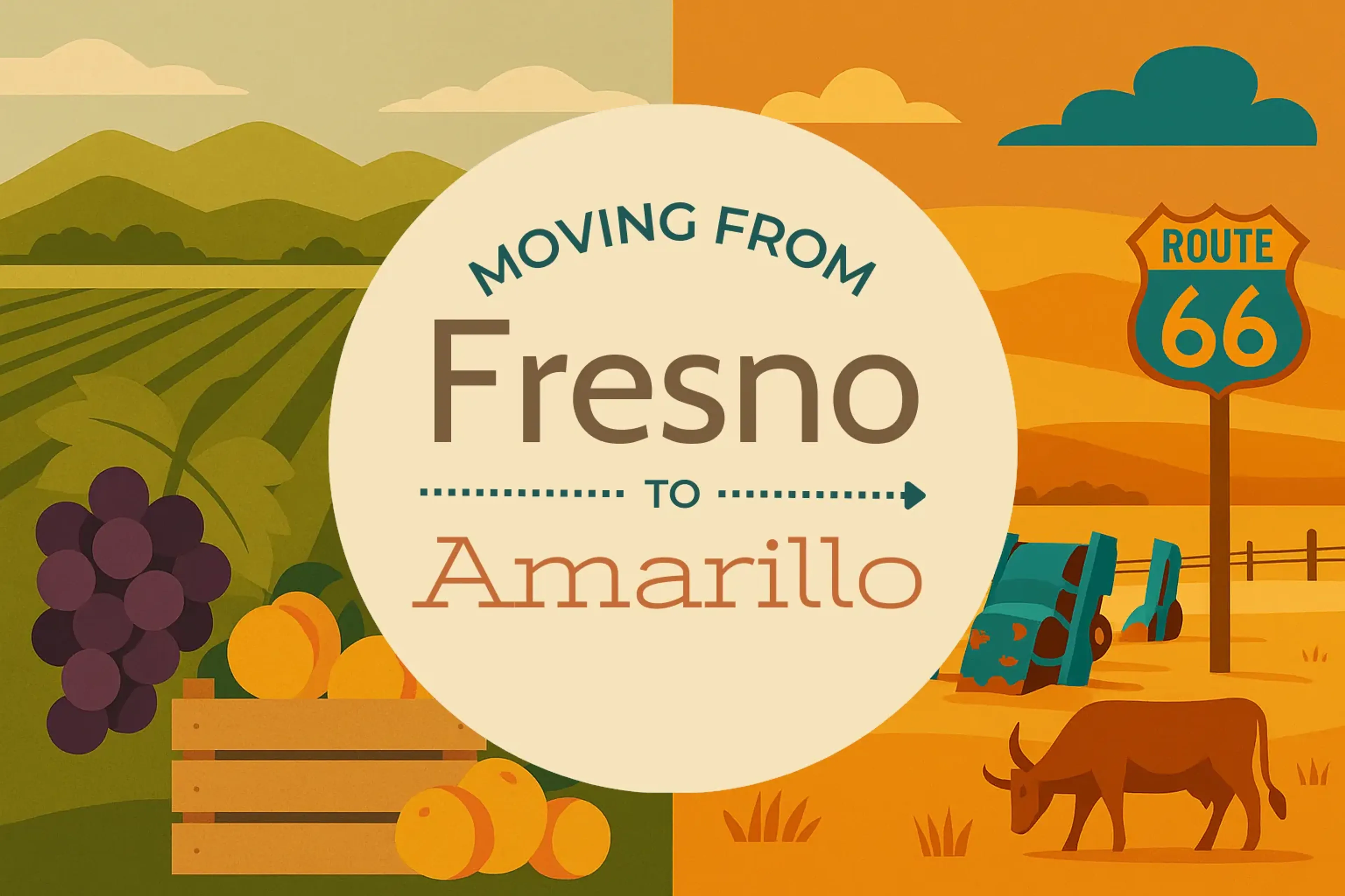Side-by-side comparison of Fresno to Amarillo moving companies