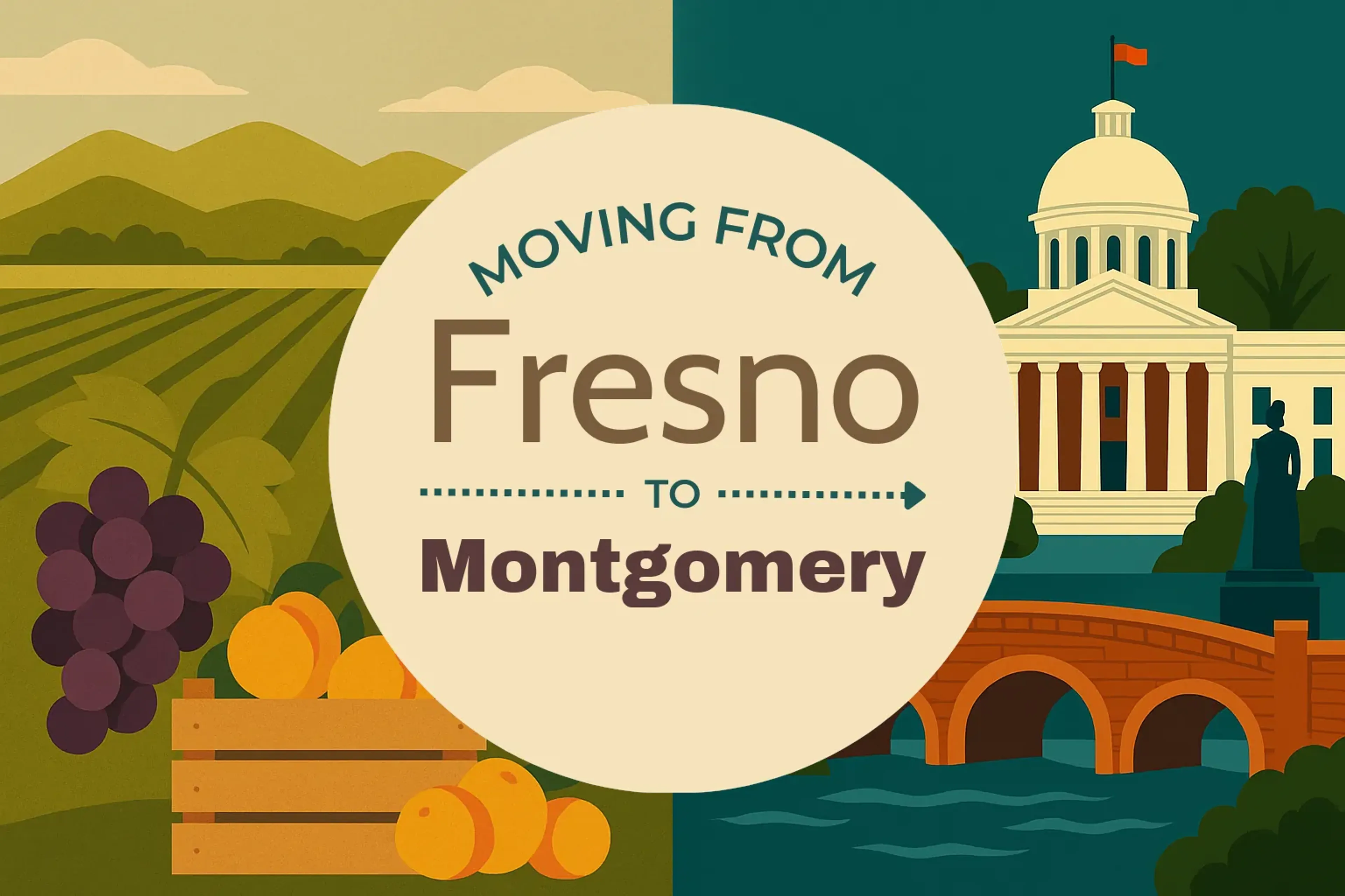 Side-by-side comparison of Fresno to Montgomery moving companies