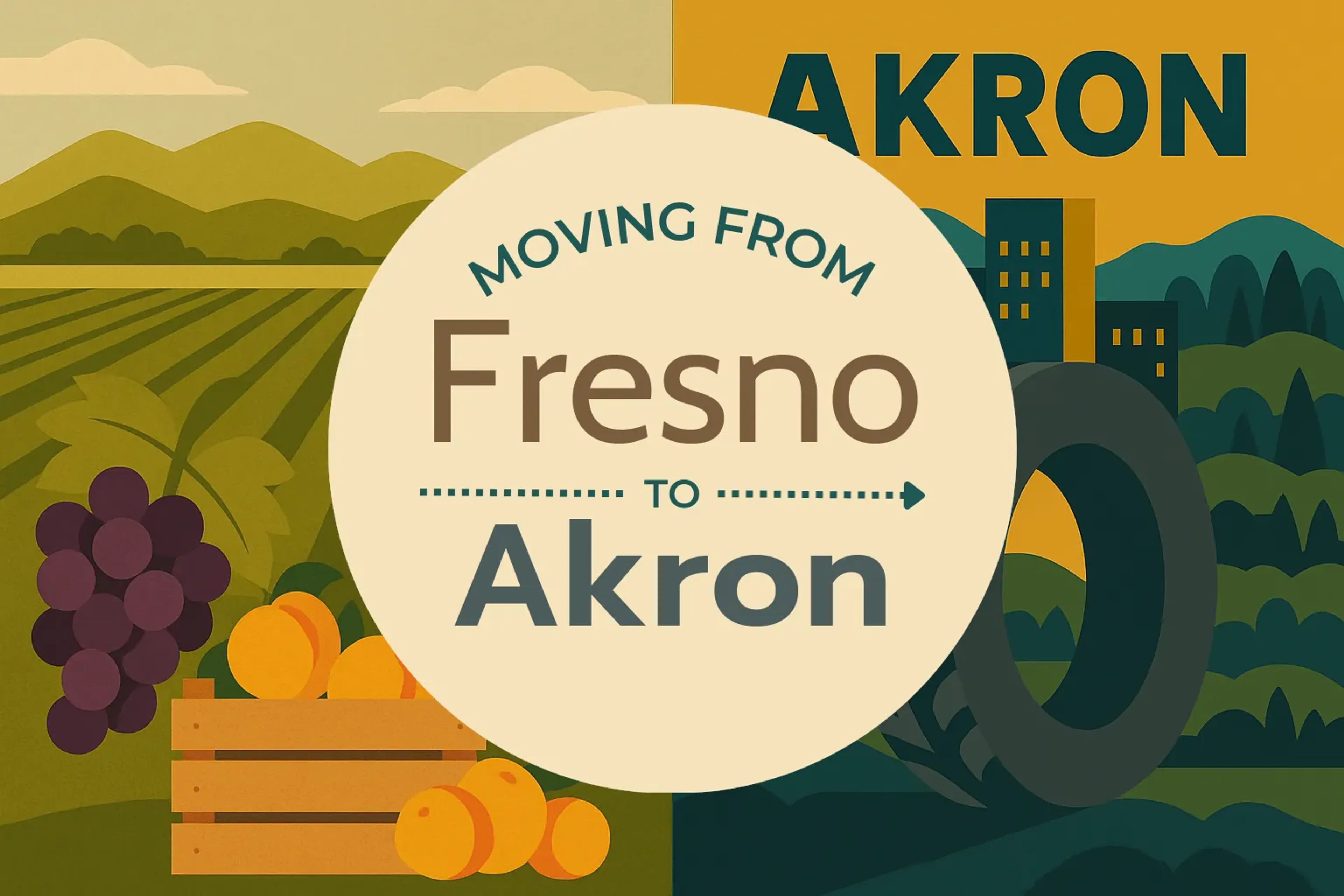 Side-by-side comparison of Fresno to Akron moving companies